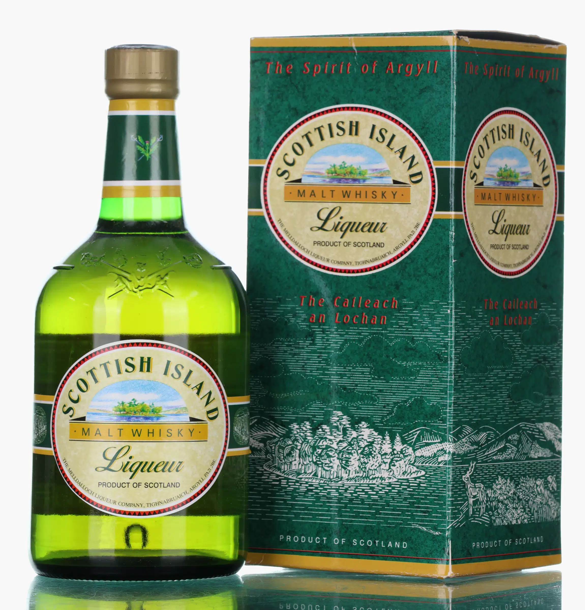 Scottish Island Malt Whisky Liqueur, Argyll, 40% whisky bottle