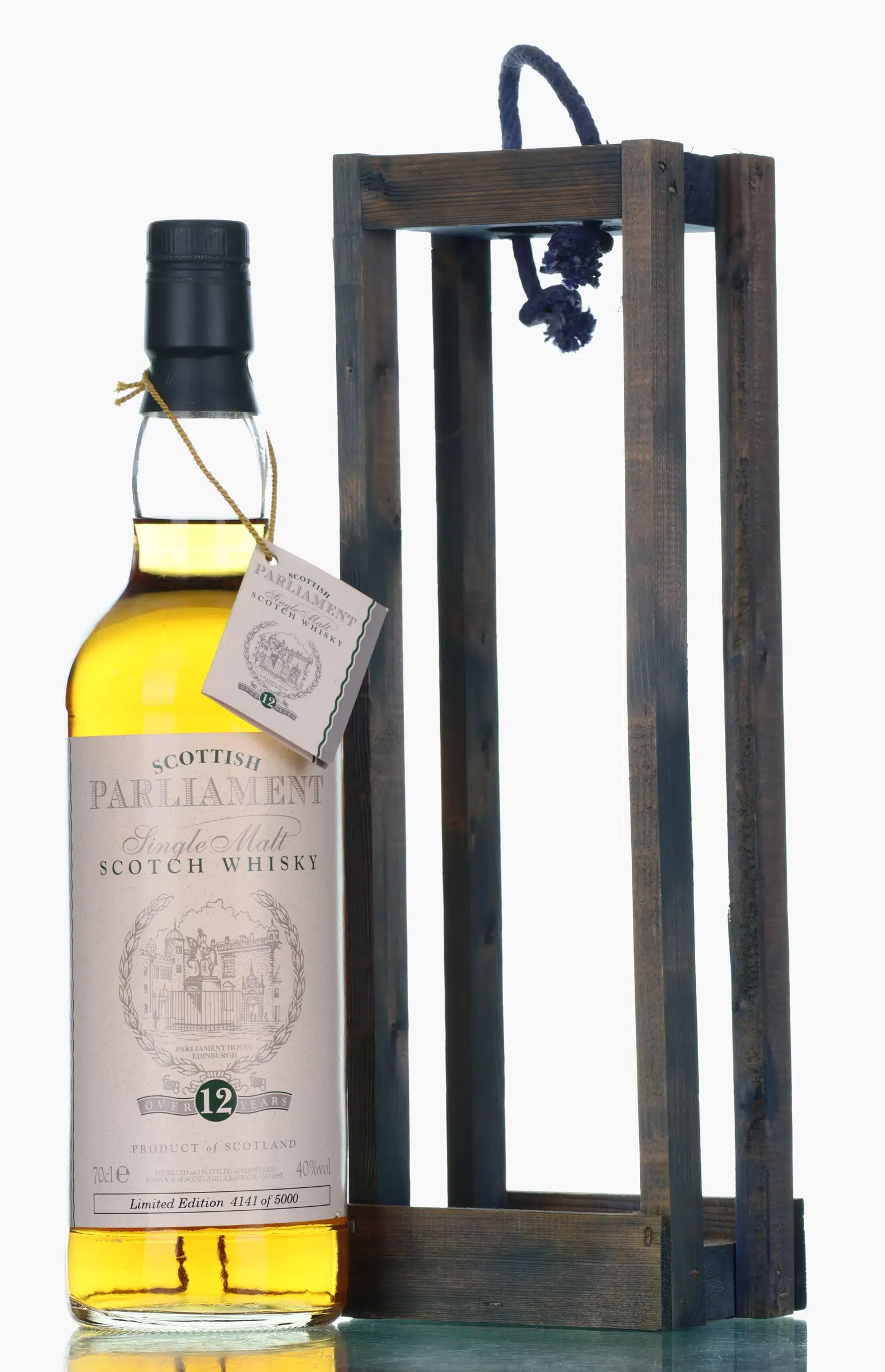 Scottish Parliament 12 Year Old, 40% whisky bottle