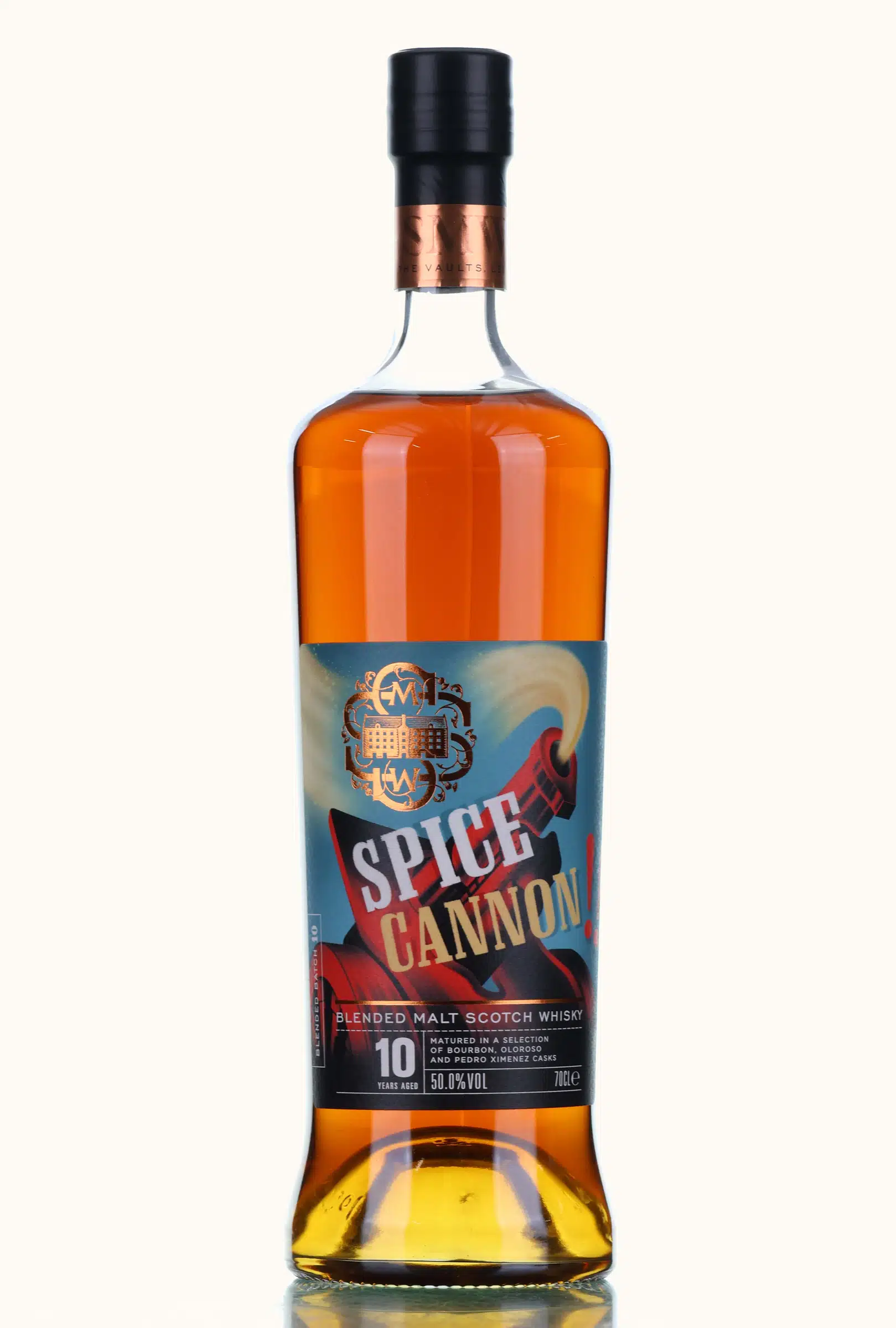 SMWS Spice Cannon 10 Year Old, Oloroso, Pedro Ximenez & Bourbon Cask, Batch No. 10, 2009, The Scotch Malt Whisky Society, 50% whisky bottle