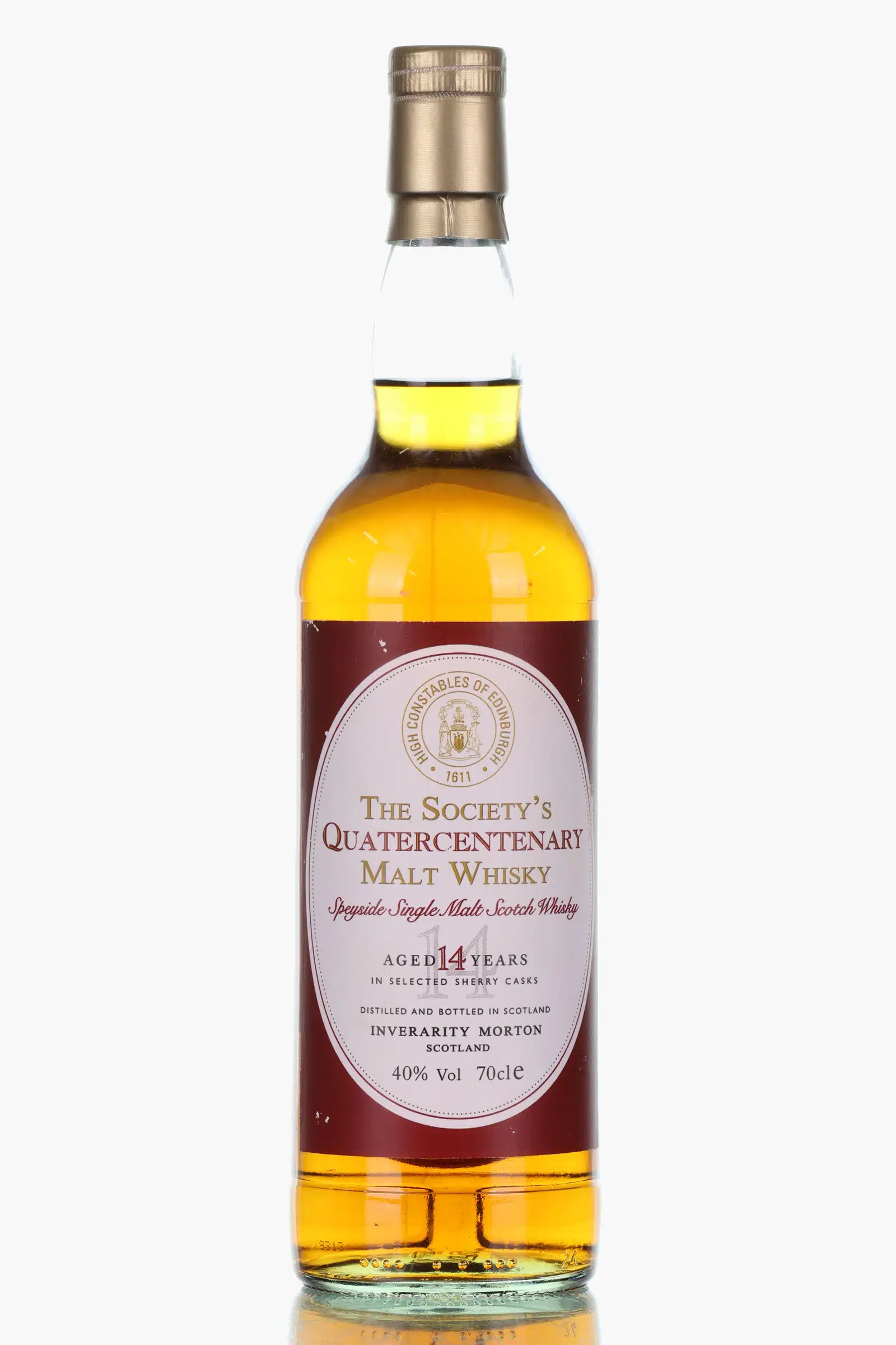 High Constables of Edinburgh Quartercentenary 14 Year Old, Sherry Cask, 1997, Inverarity Morton, 40% whisky bottle
