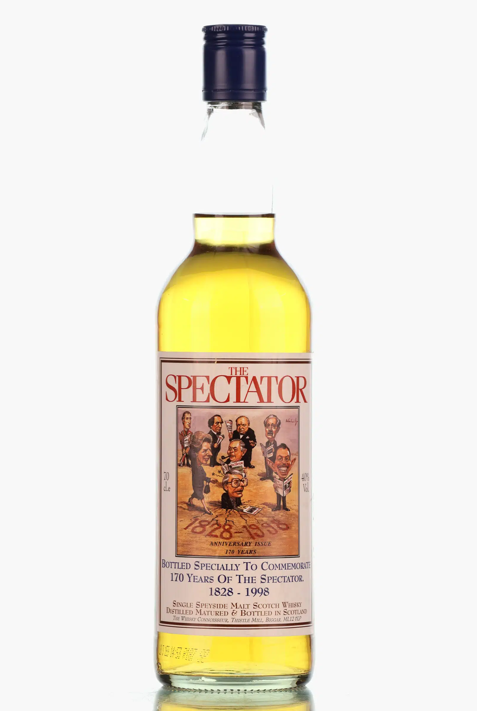 Speyside The Spectator 170th Anniversary, The Whisky Connoisseur, 40% whisky bottle