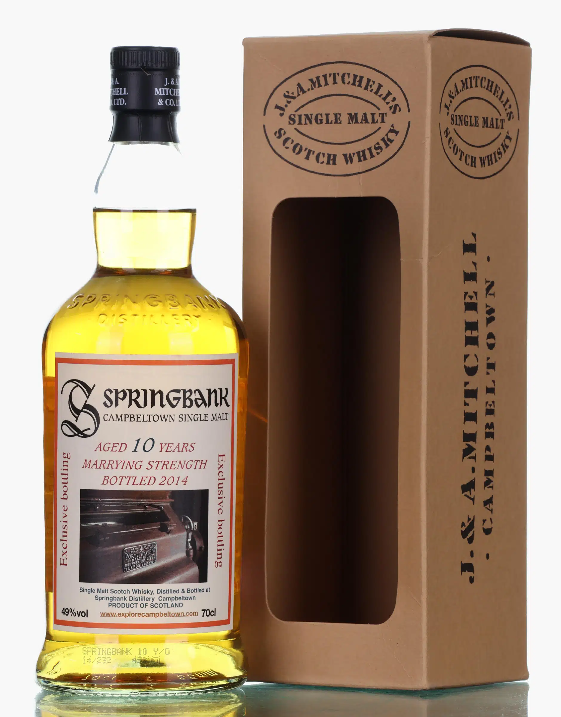 Springbank Marrying Strength 10 Year Old, 2014, 49% whisky bottle