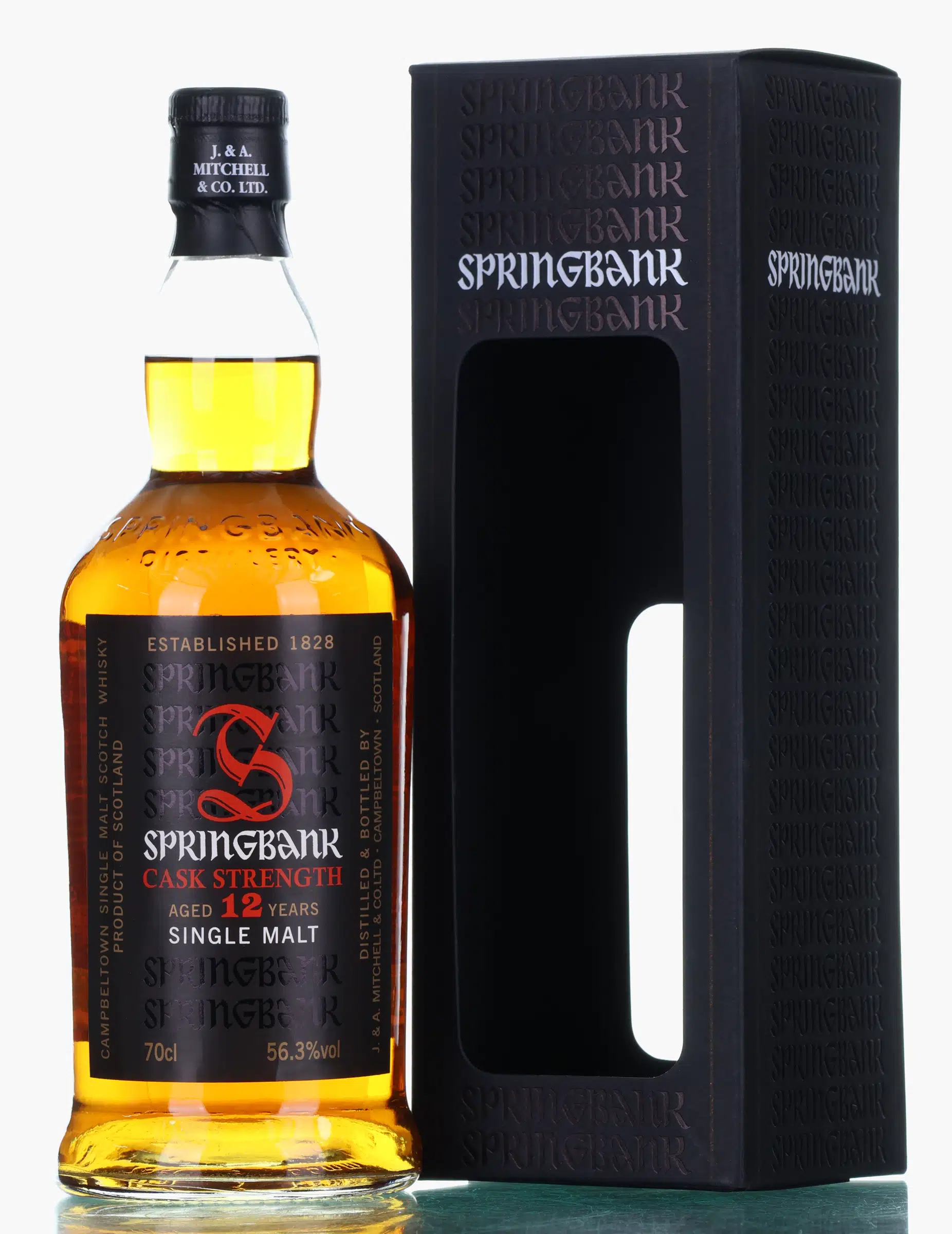 Springbank Cask Strength 12 Year Old, Sherry & Bourbon Cask, Batch No. 13, 2016, 56.3% whisky bottle