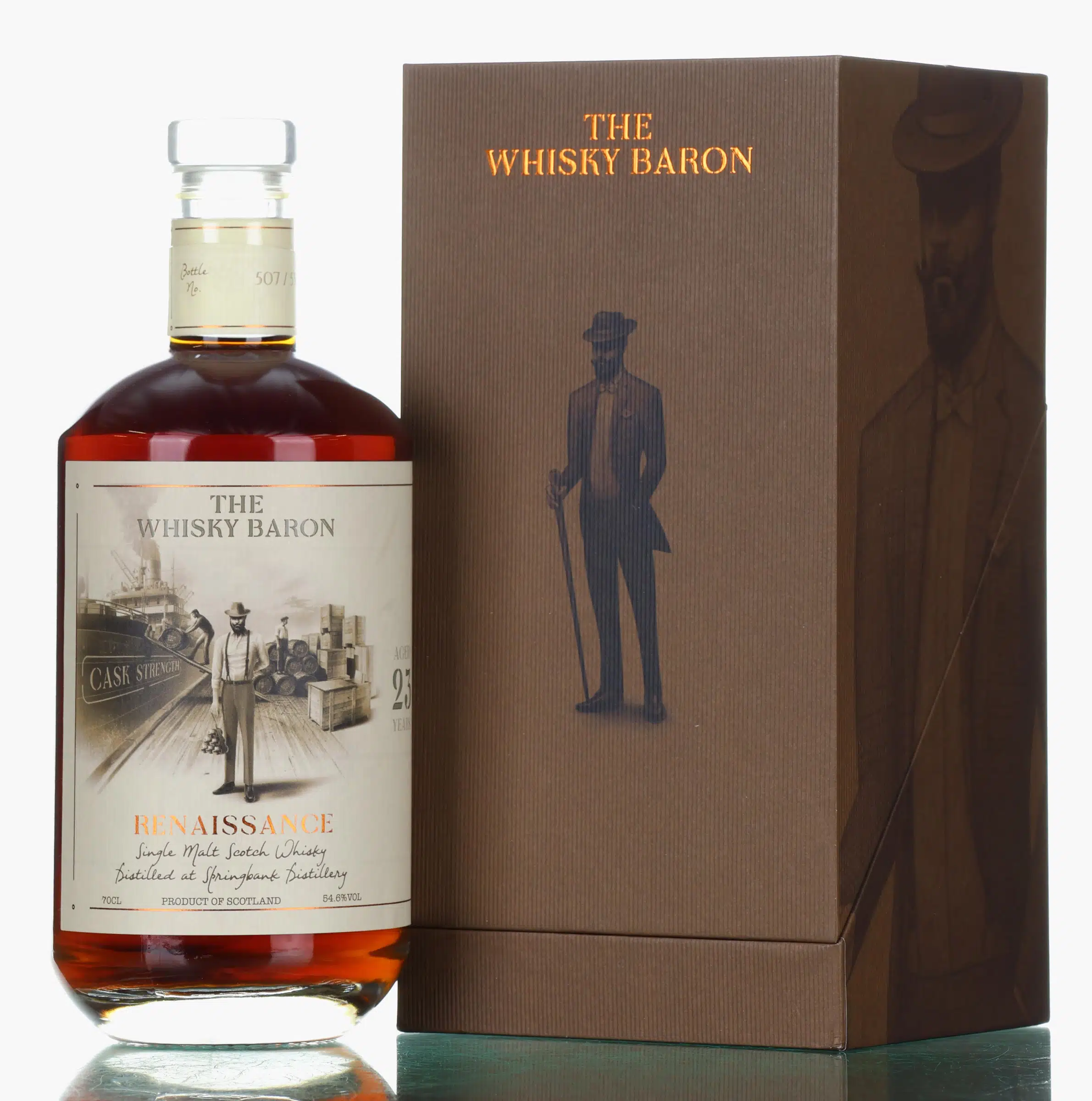 Springbank Renaissance 23 Year Old, Sherry Cask, Cask #289, 1997, The Whisky Baron, 54.6% whisky bottle