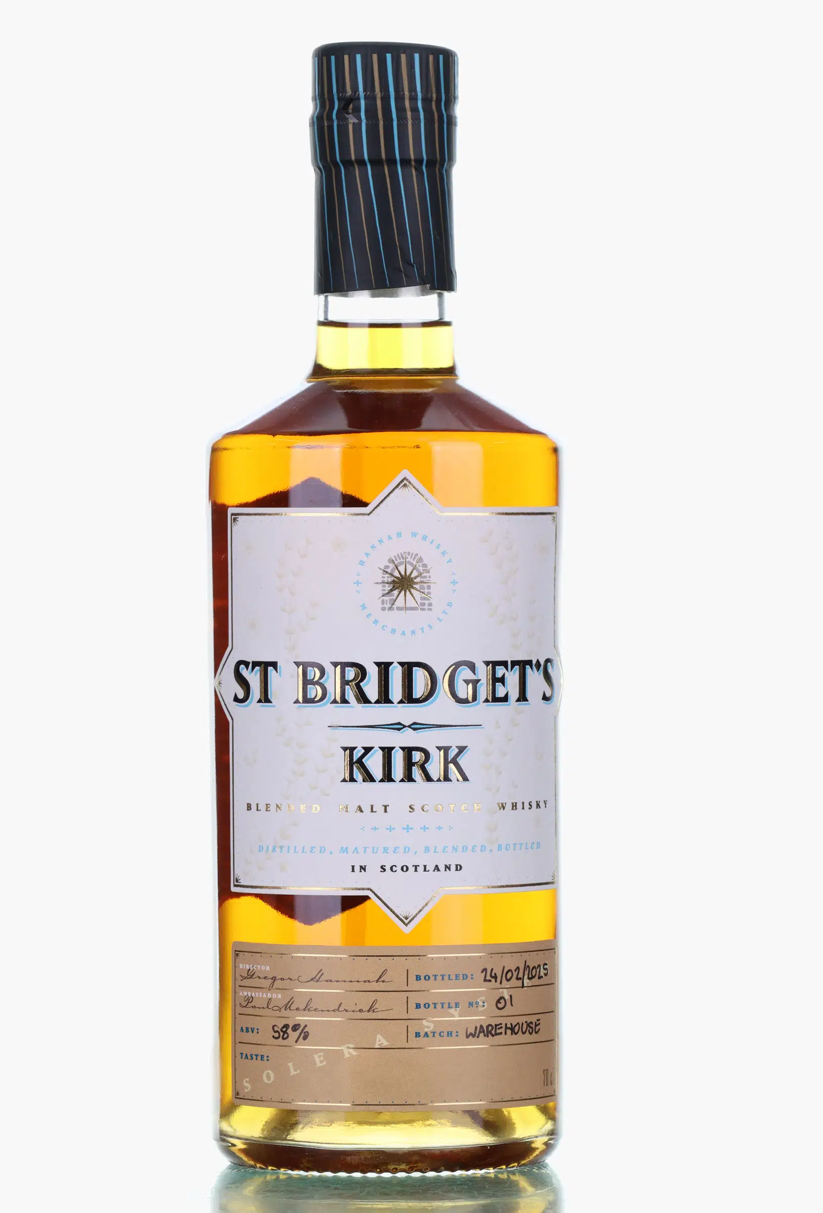 St Bridget's Kirk Warehouse Batch, Hannah Whisky Merchants, 2025, 58.1% whisky bottle