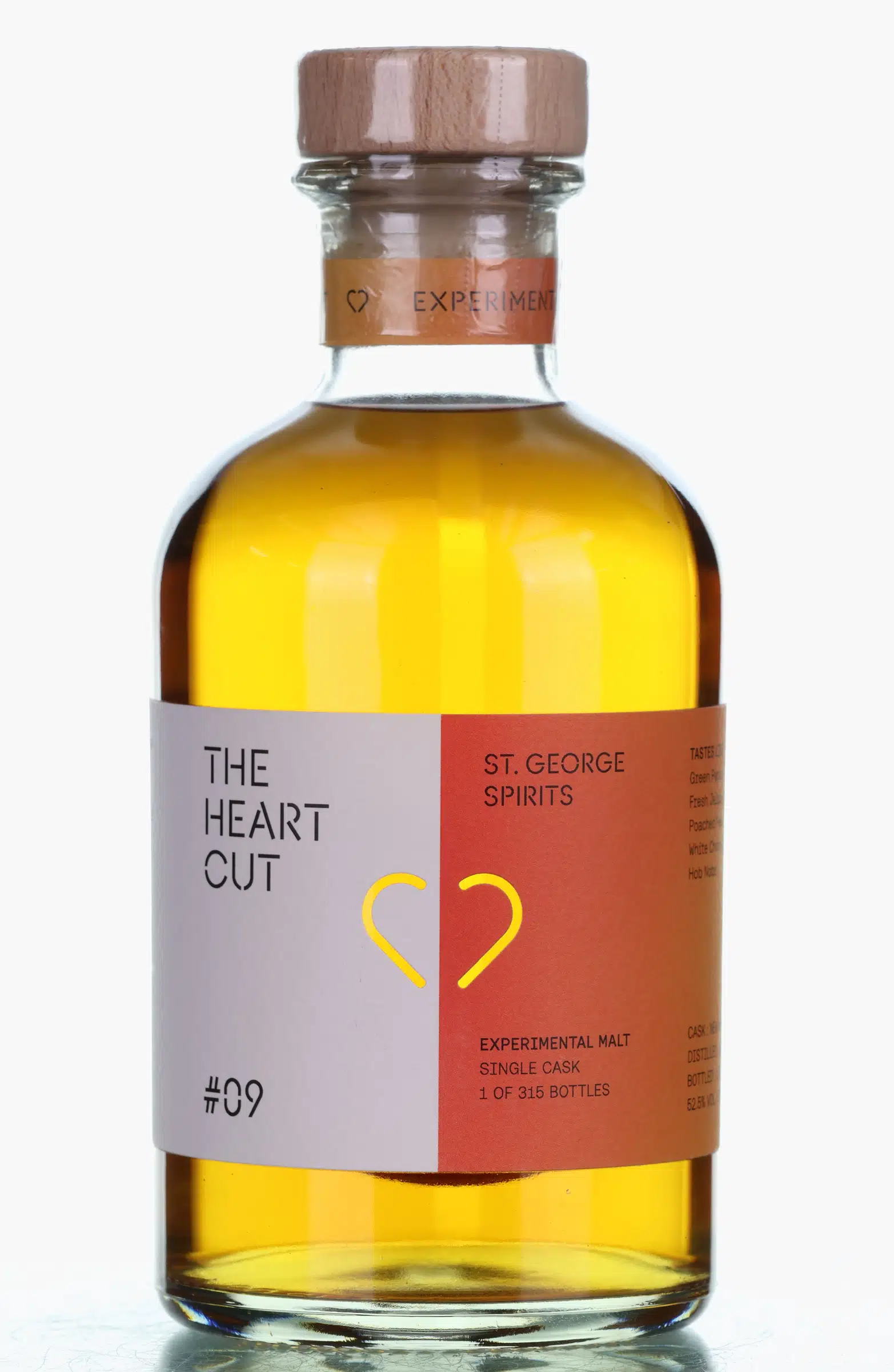 St. George Spirits The Heart Cut No. 9 7 Year Old, New American Oak Cask, 2016, The Heart Cut, 52.5% whisky bottle