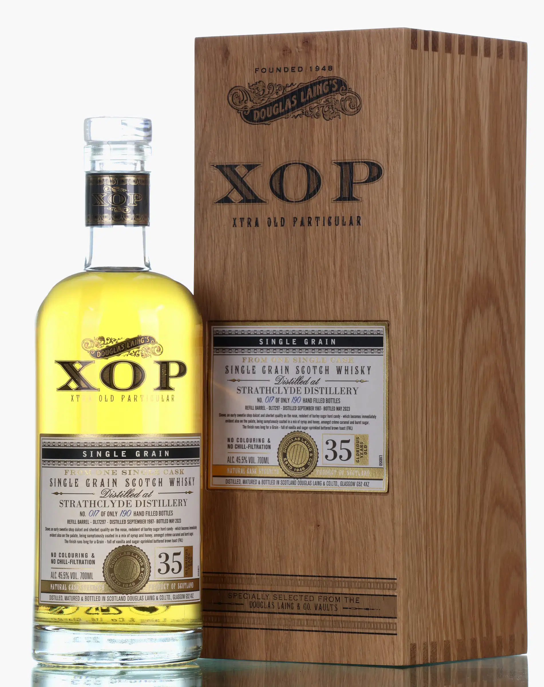 Strathclyde XOP 35 Year Old, Refill Barrel Cask, 1987, Douglas Laing, 45.5% whisky bottle