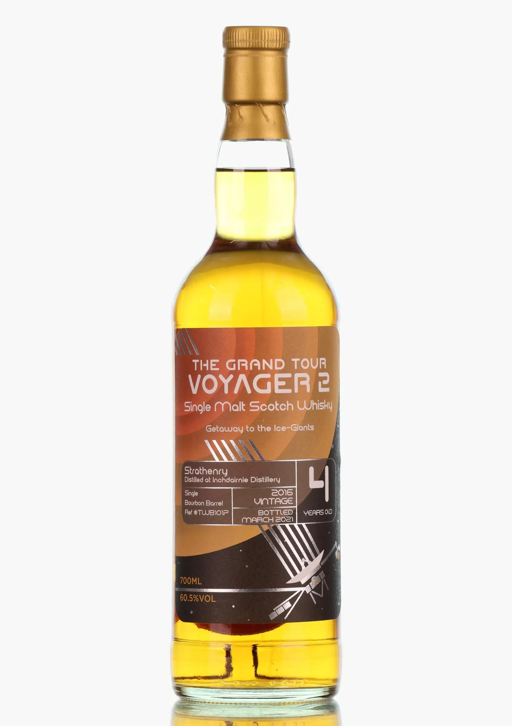 Strathenry The Grand Tour Voyager 2 4 Year Old, Bourbon Cask, Cask #TWB1017, 2016, The Whisky Barrel, 60.5% whisky bottle