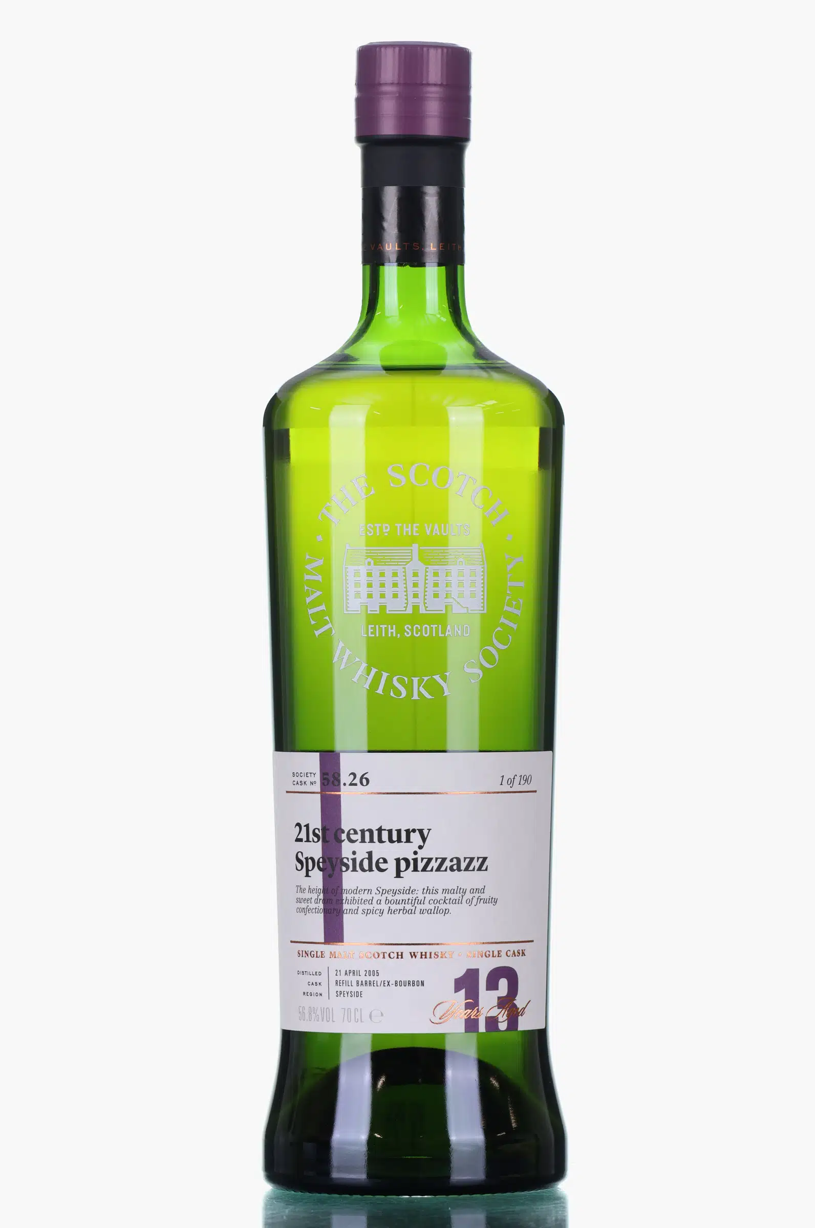 Strathisla 13 Year Old, Bourbon Cask, Cask #58.26, 2005, The Scotch Malt Whisky Society, 56.8% whisky bottle