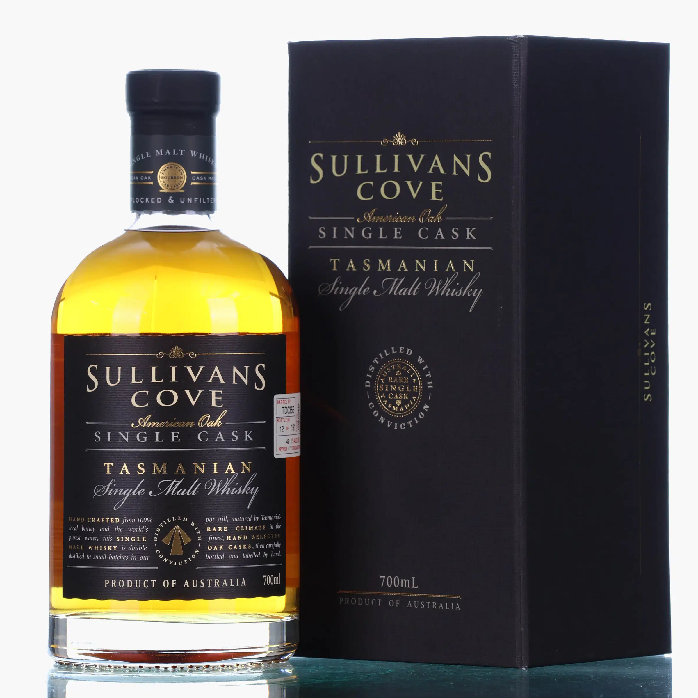 Sullivans Cove American Oak Single Cask 15 Year Old, American Oak Cask, Cask No. TD0355, 2024, 49.1% whisky bottle