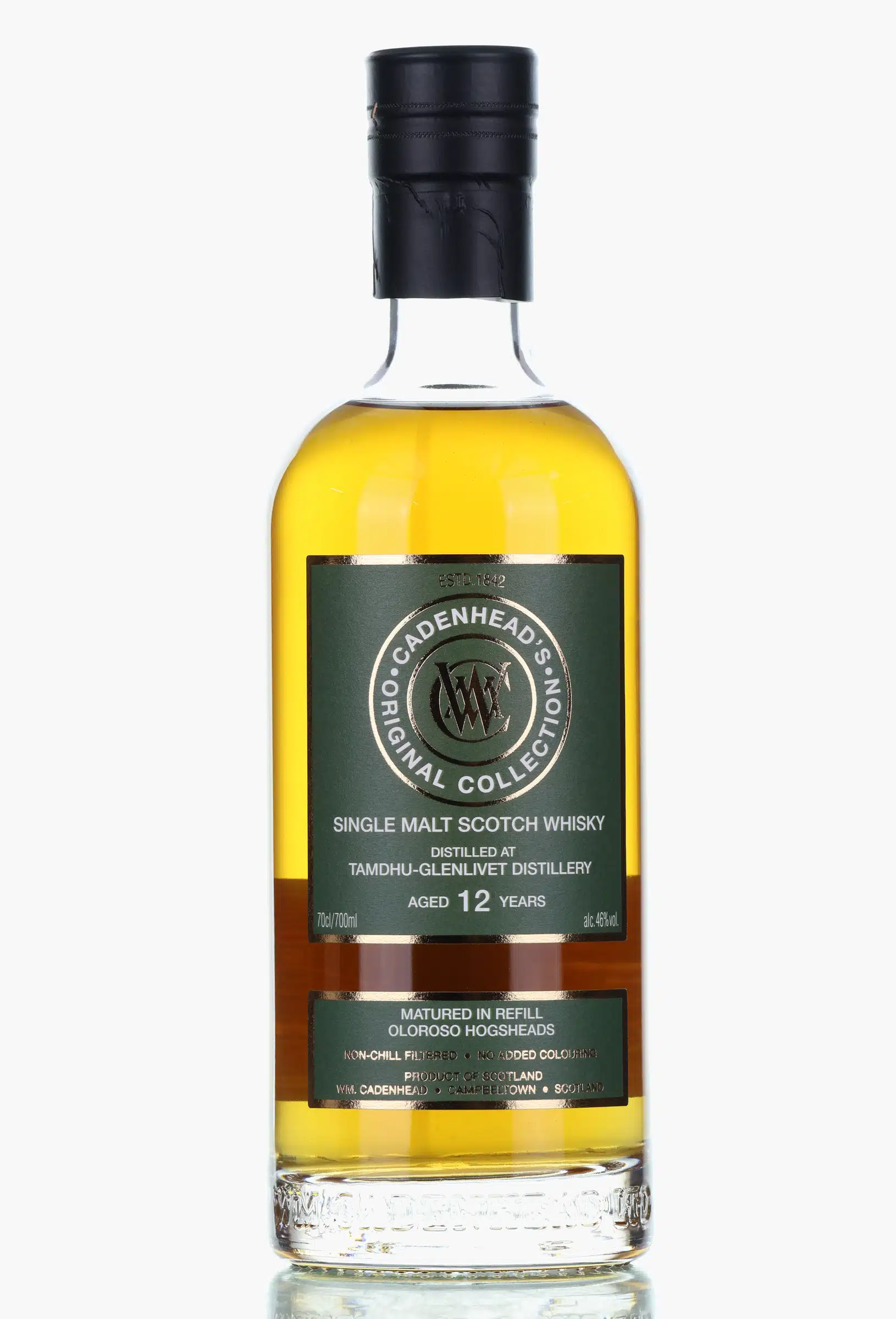 Tamdhu Original Collection 12 Year Old, Sherry Cask, 2013, Cadenhead's, 46% whisky bottle