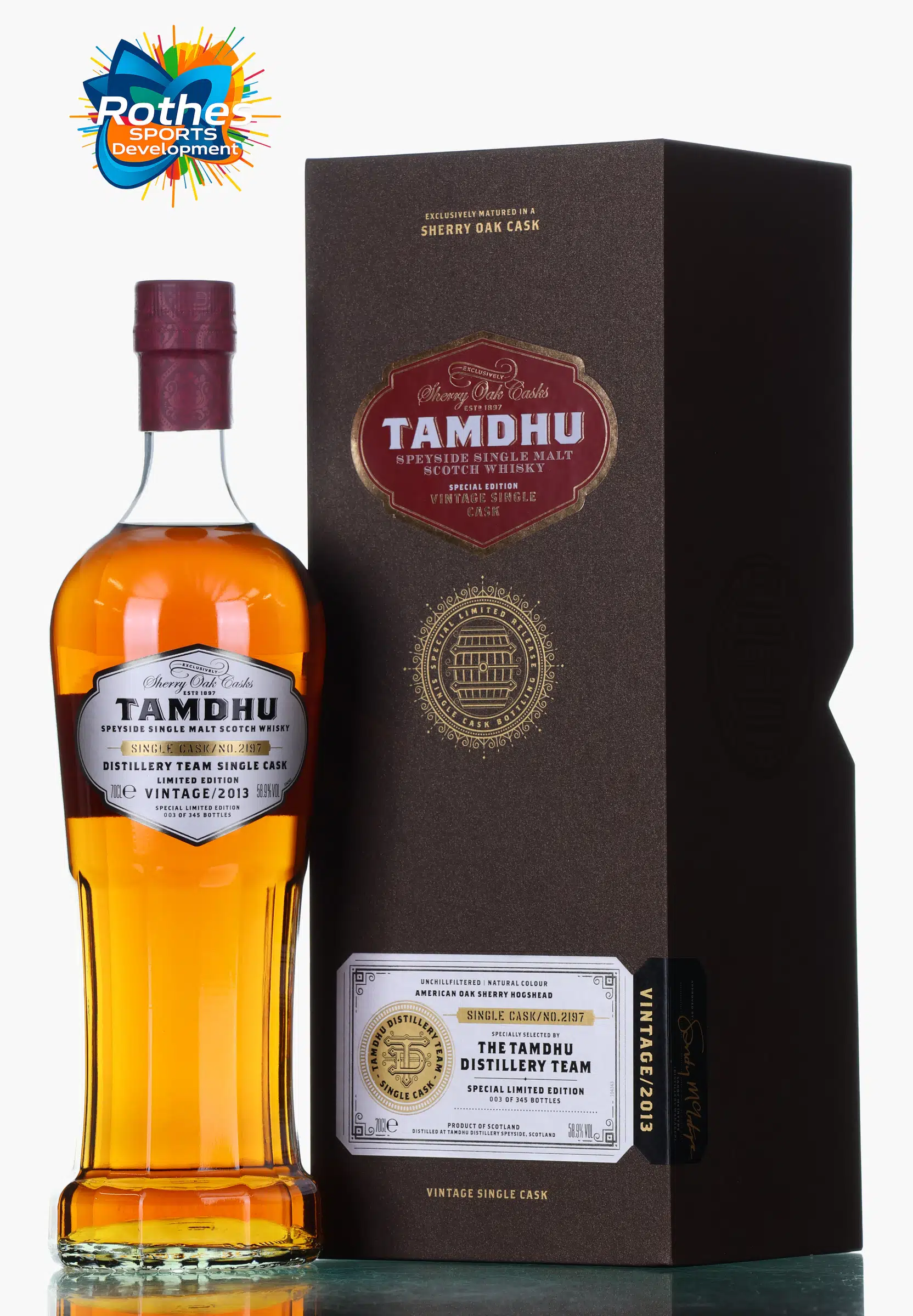 Tamdhu Distillery Team Single Cask #12 Year Old, Sherry Cask, Cask #2197, 2013, 58.9% whisky bottle