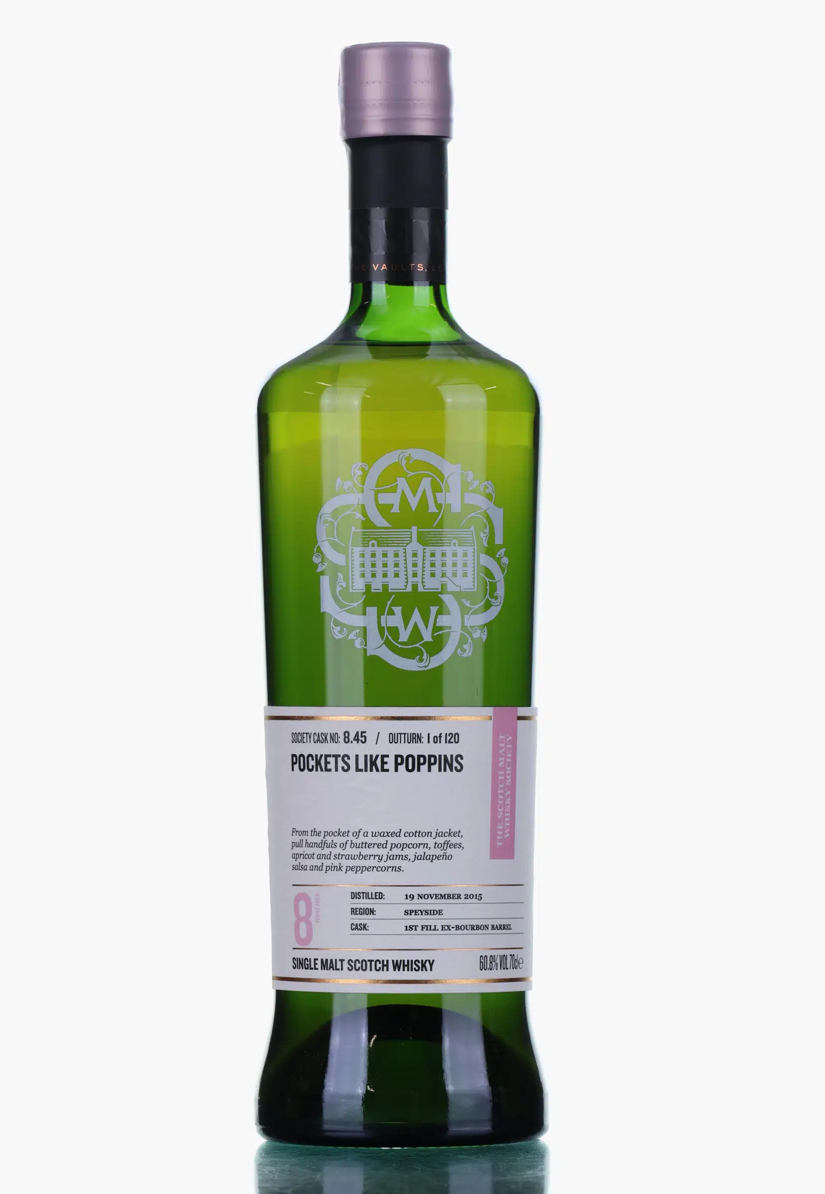 Tamdhu Pockets like Poppins 8 Year Old, Bourbon Cask, Cask #8.45, 2015, The Scotch Malt Whisky Society, 60.8% whisky bottle