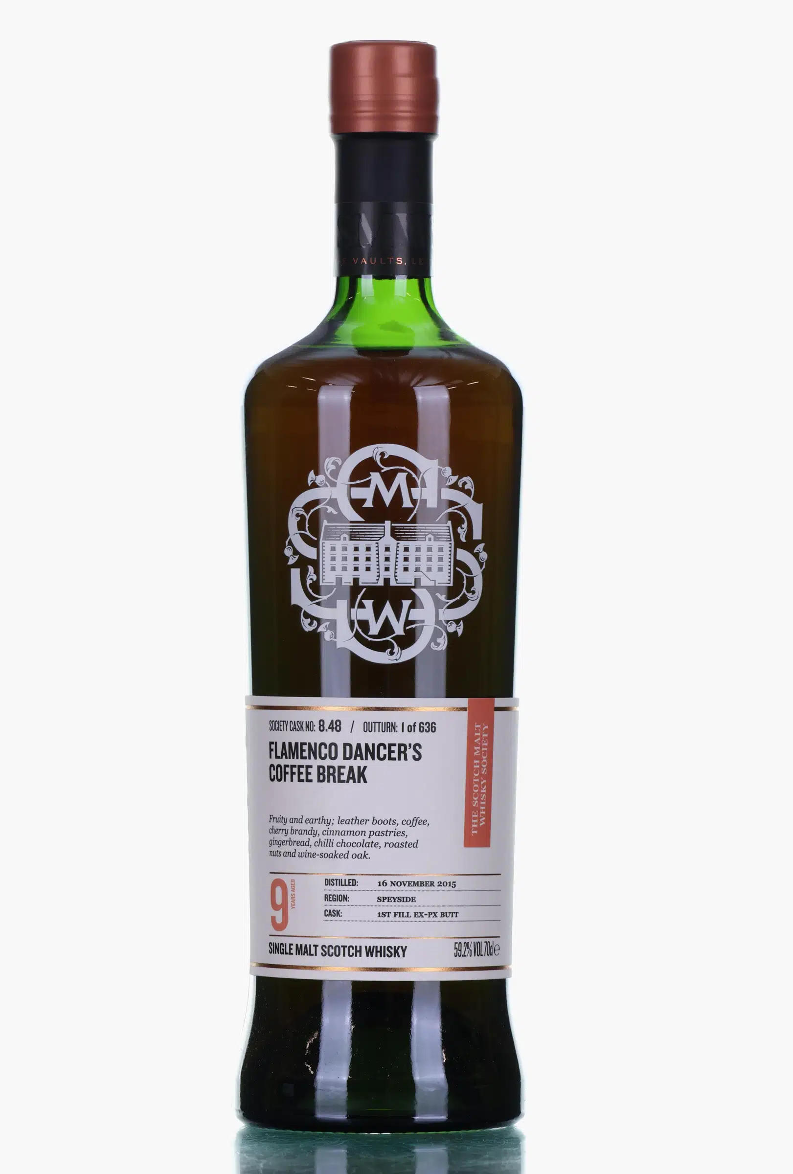 Tamdhu 9 Year Old, Sherry Cask, Cask #8.48, 2015, The Scotch Malt Whisky Society, 59.2% whisky bottle