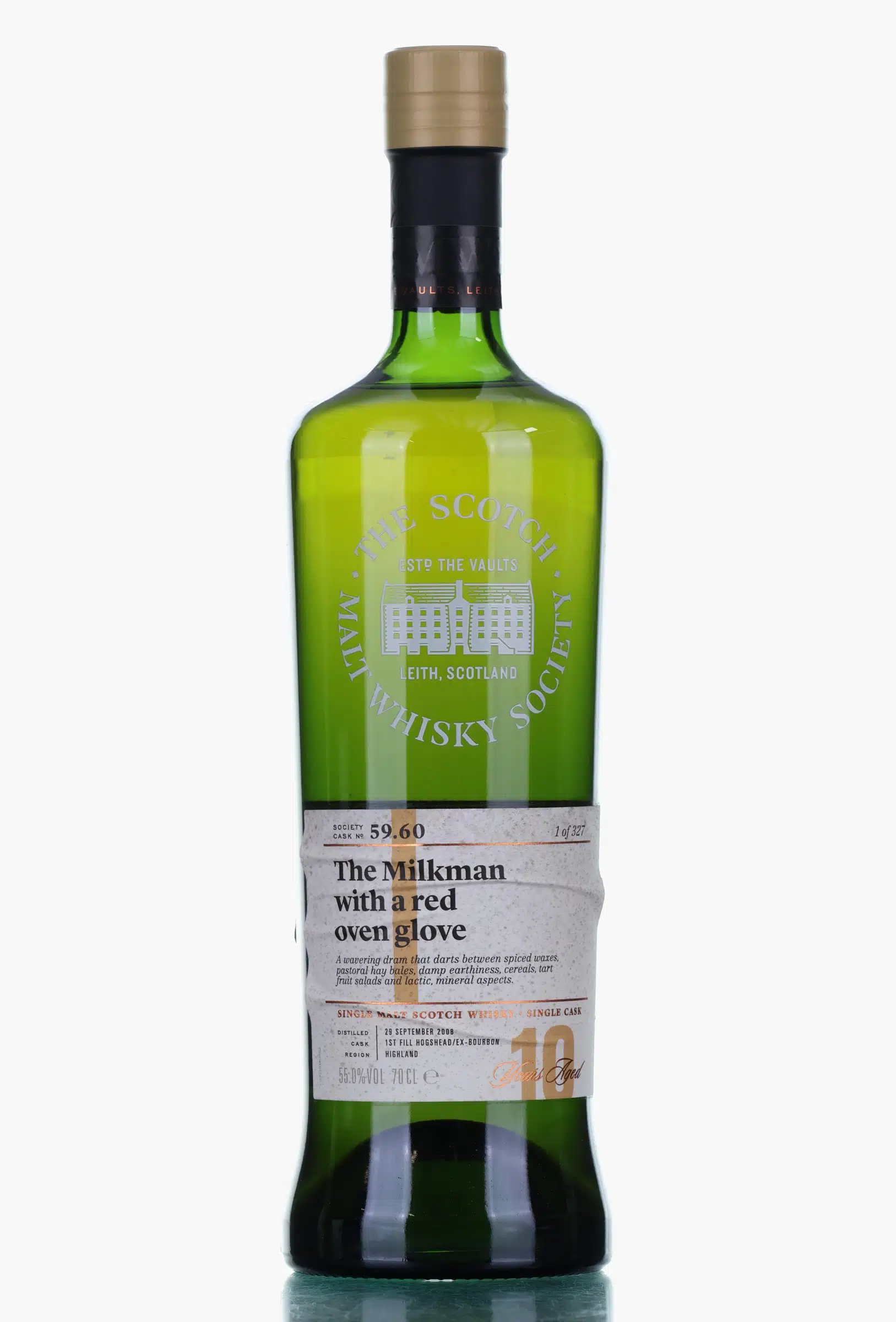 Teaninich The Milkman with a Red Oven Glove 10 Year Old, Ex-Bourbon Hogshead Cask, Cask #59.60, 2008, The Scotch Malt Whisky Society, 55% whisky bottle