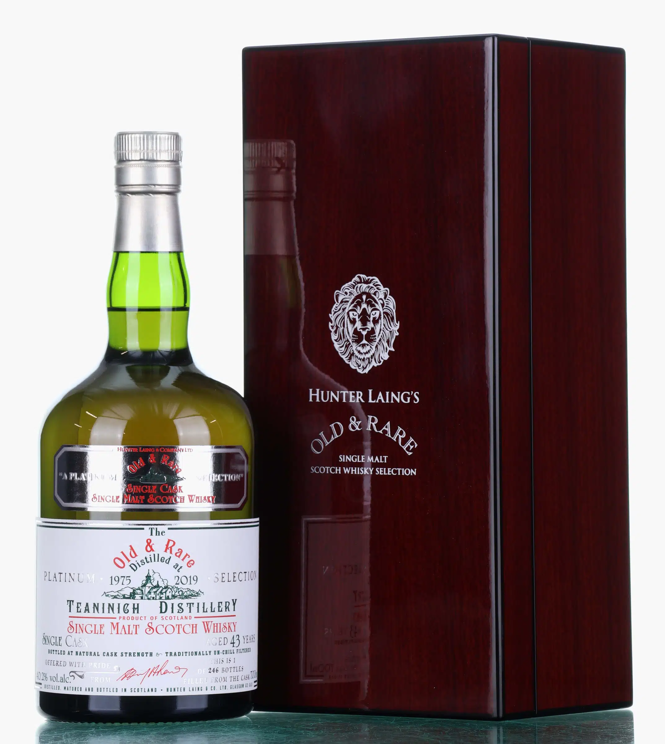 Teaninich Old & Rare Platinum Selection 43 Year Old, Cask #15447, 1975, Hunter Laing, 40.2% whisky bottle