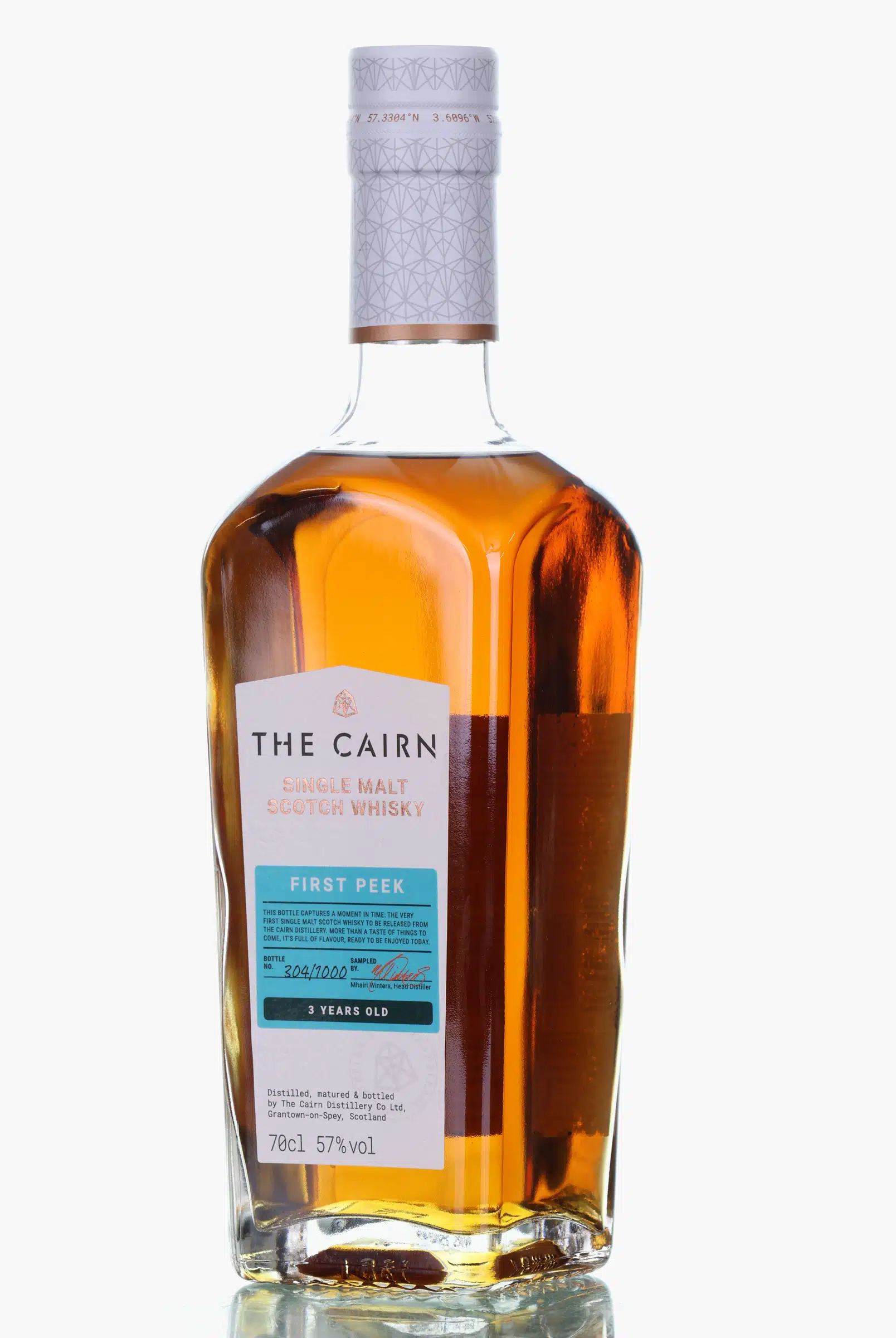 Cairn First Peek 3 Year Old, Sherry Cask, 2025, 57% whisky bottle