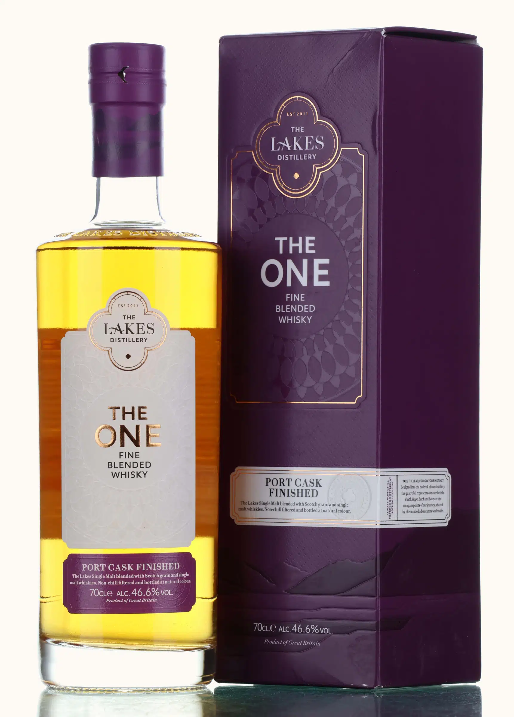 Lakes The One Port Cask Finished Fine Blended Whisky, Tawny Port Cask, 46.6% whisky bottle