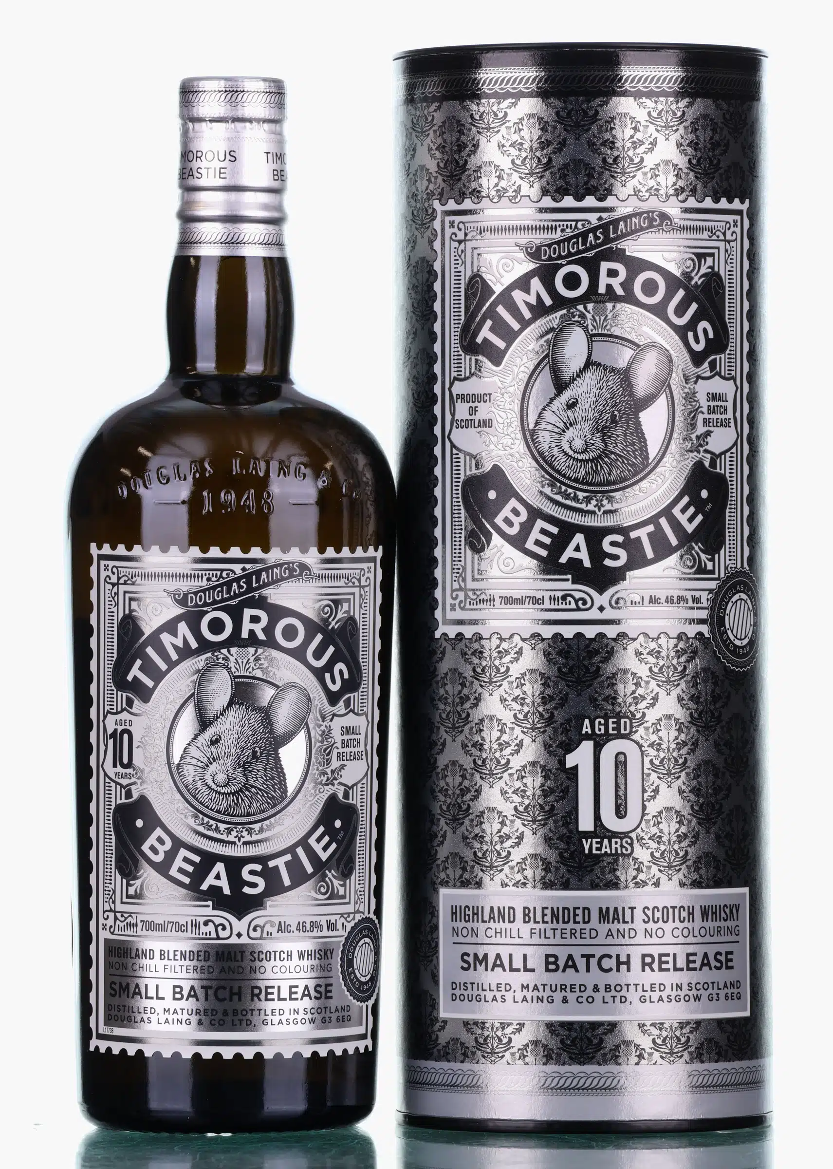 Timorous Beastie 10 Year Old, Bourbon Cask, Batch No. 1, Douglas Laing, 46.8% whisky bottle