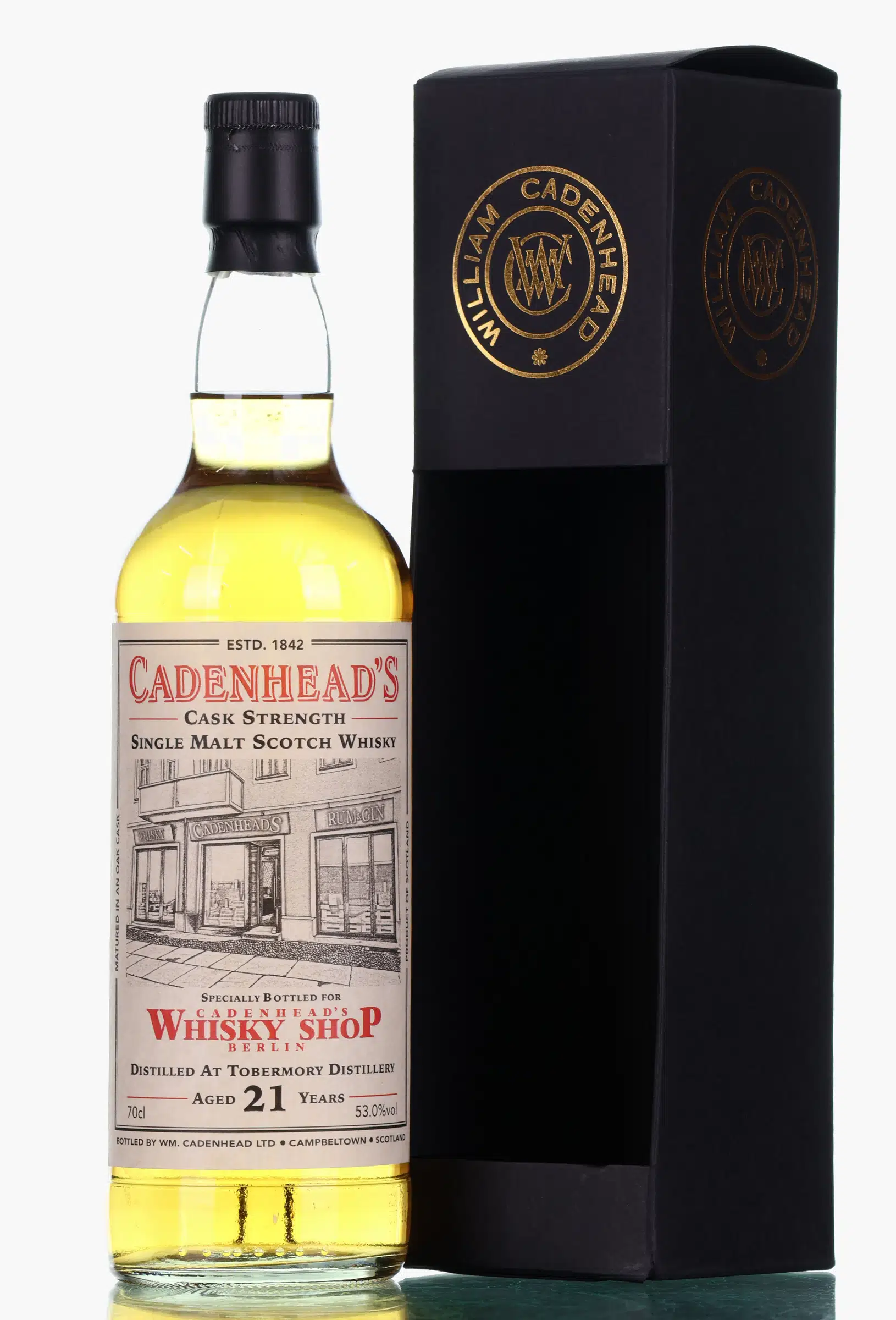 Tobermory Cadenhead's Berlin Shop 21 Year Old, Bourbon Hogshead Cask, Cask #288, 1996, Cadenhead's, 53% whisky bottle