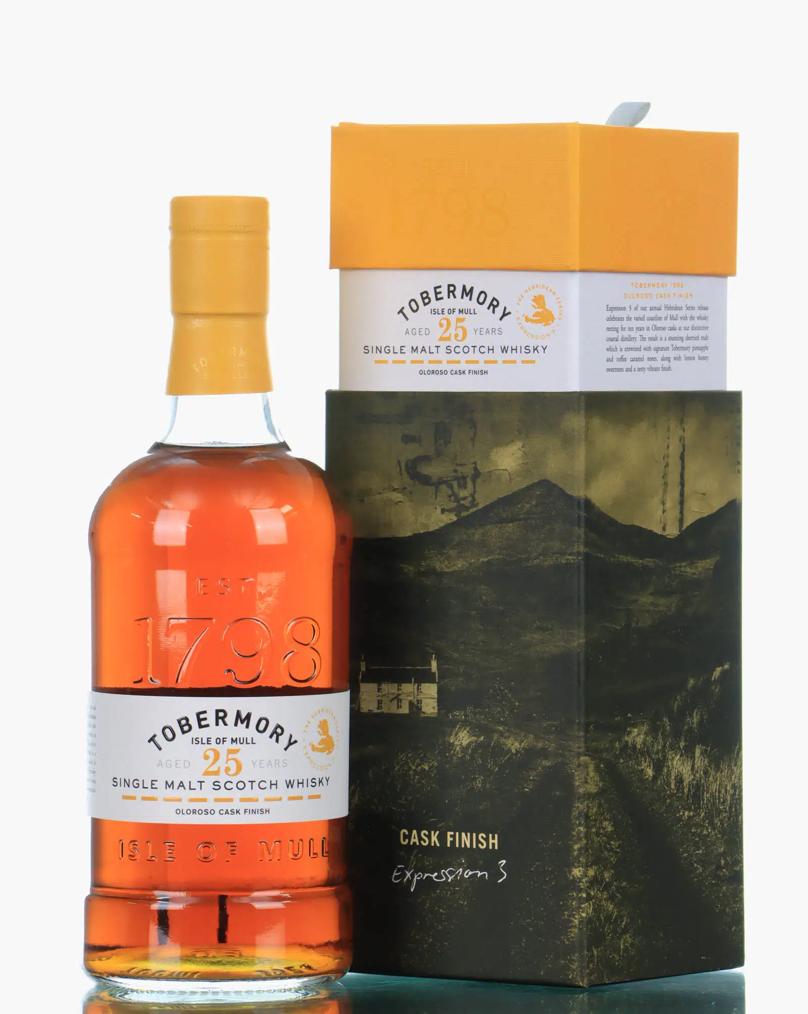 Tobermory 25 Year Old Oloroso Cask Finish, Oloroso Sherry Cask, Expression 3, 2023, 48.1% whisky bottle