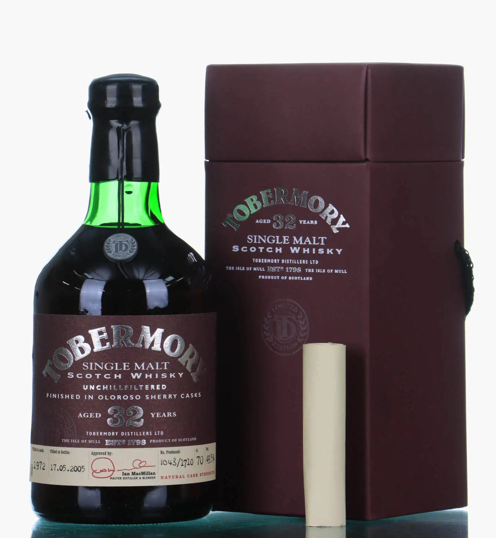 Tobermory 32 Year Old, Oloroso Sherry Cask, 2005, 49.5% whisky bottle