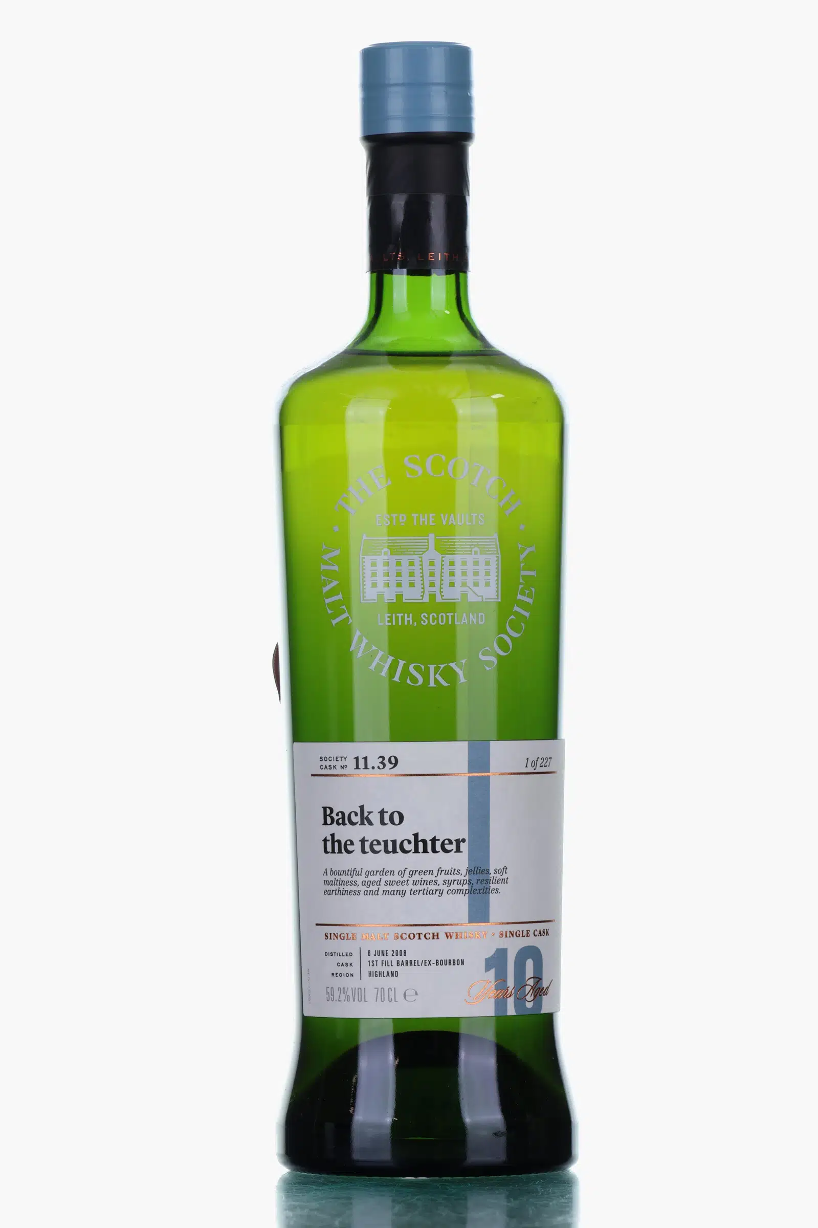 Tomatin Back to the teuchter 10 Year Old, Bourbon Cask, Cask #11.39, 2008, The Scotch Malt Whisky Society, 59.2% whisky bottle