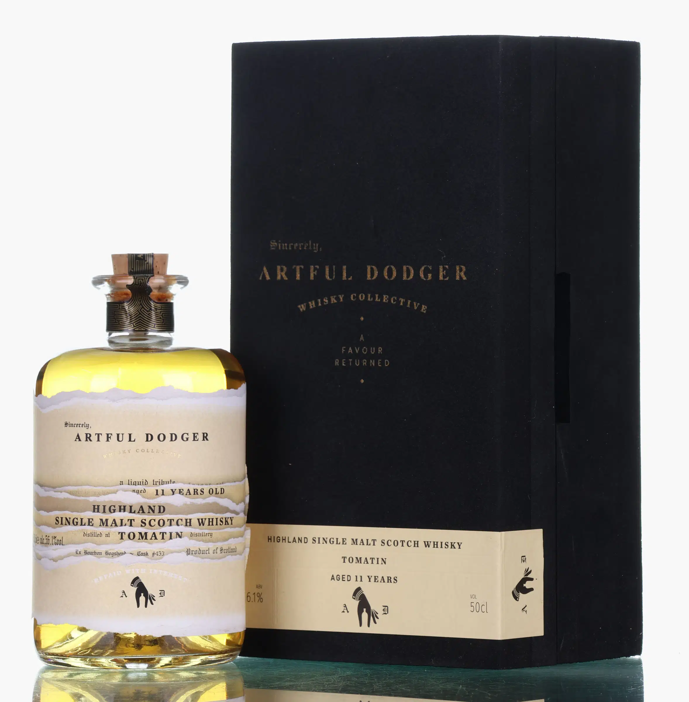 Tomatin Artful Dodger 11 Year Old, Bourbon Cask, Cask #453, 2008, Artful Dodger, 56.1% whisky bottle