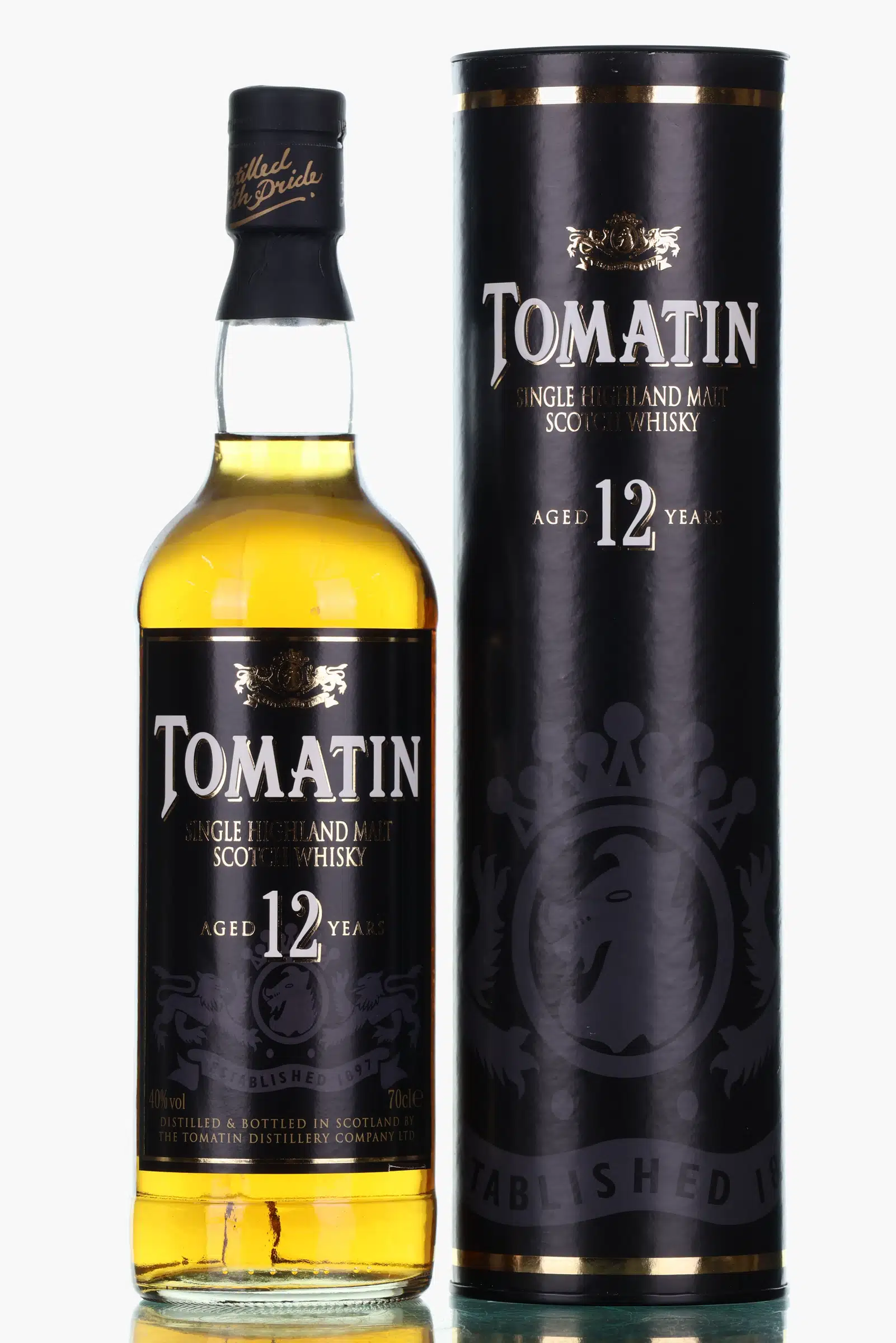 Tomatin 12 Year Old, Bourbon & Sherry Cask, 40% whisky bottle