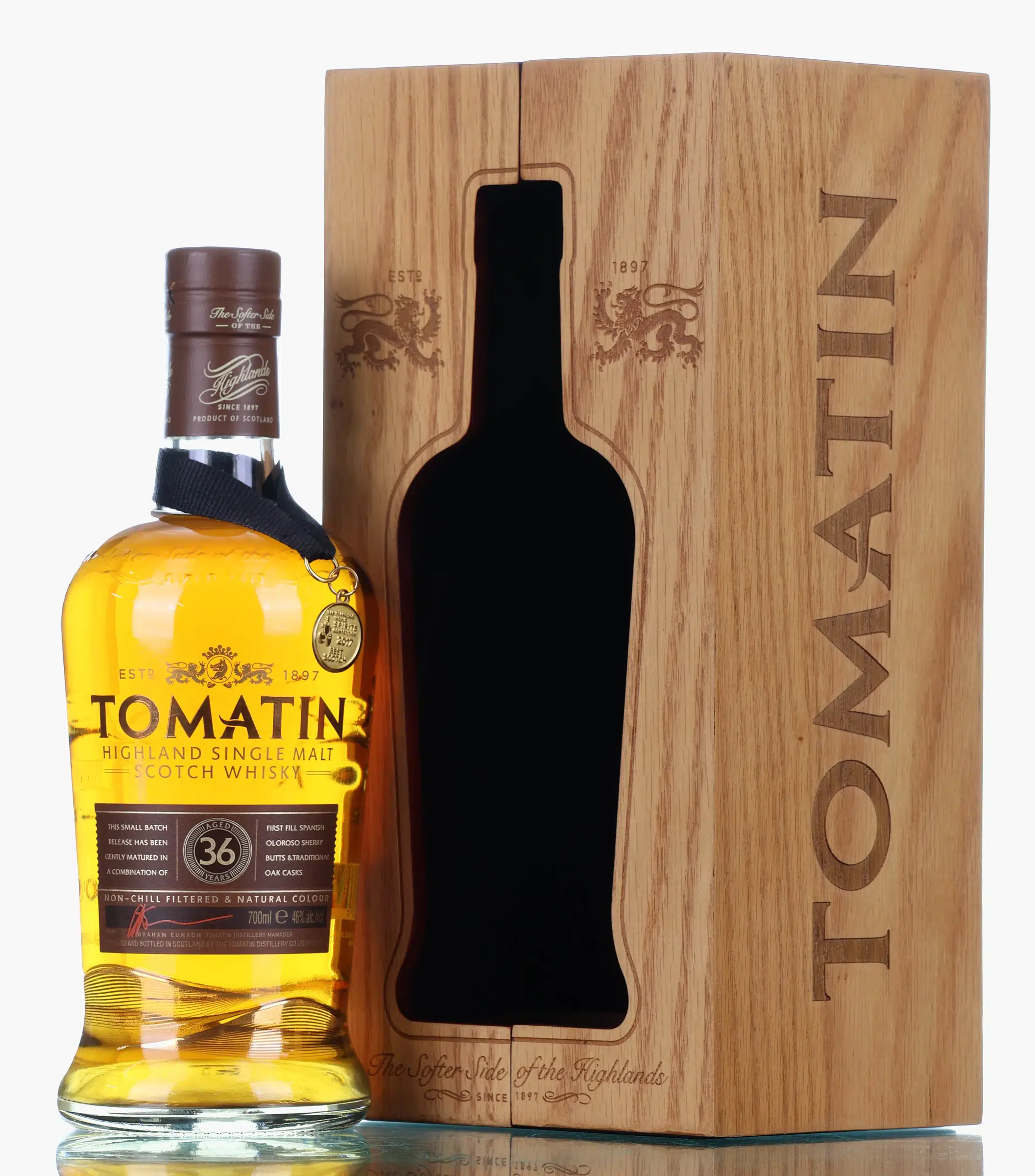 Tomatin 36 Year Old, Oloroso Sherry & Bourbon Cask, 2017, 46% whisky bottle