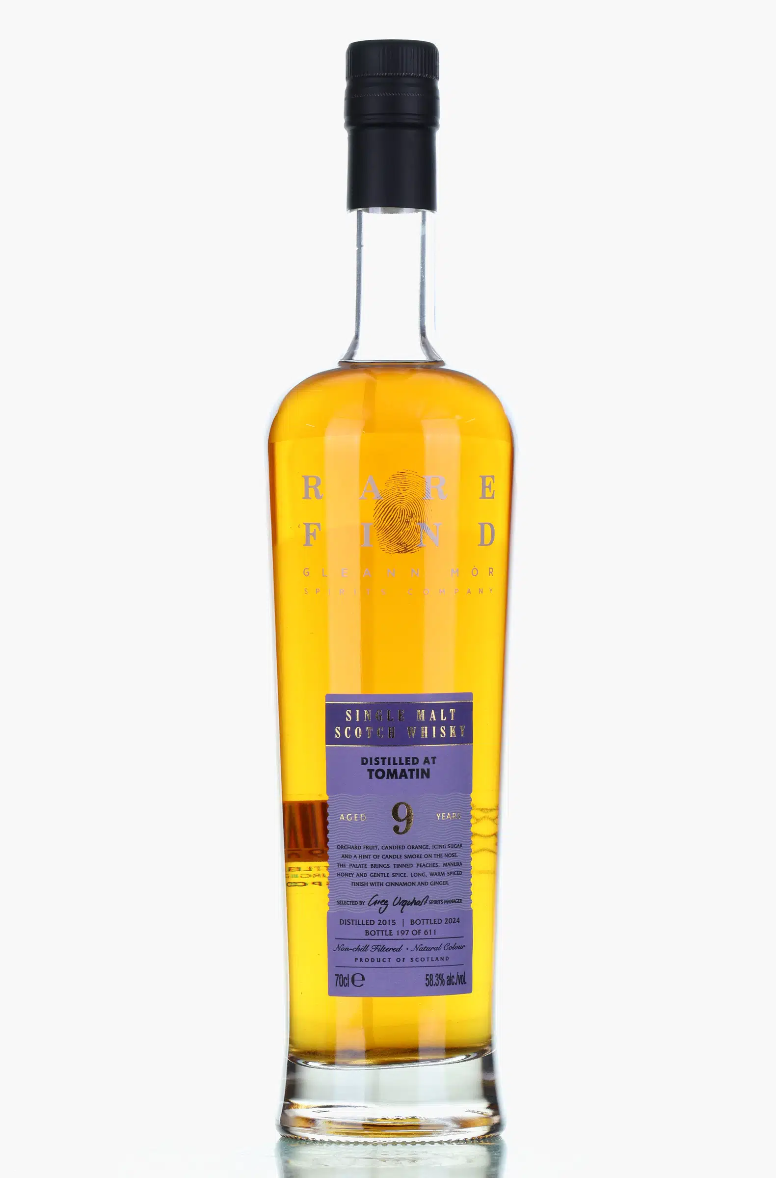 Tomatin Rare Find 9 Year Old, Refill Cask, Cask #8918, 8920, 8921, 2015, Gleann Mór Spirits Company, 58.3% whisky bottle