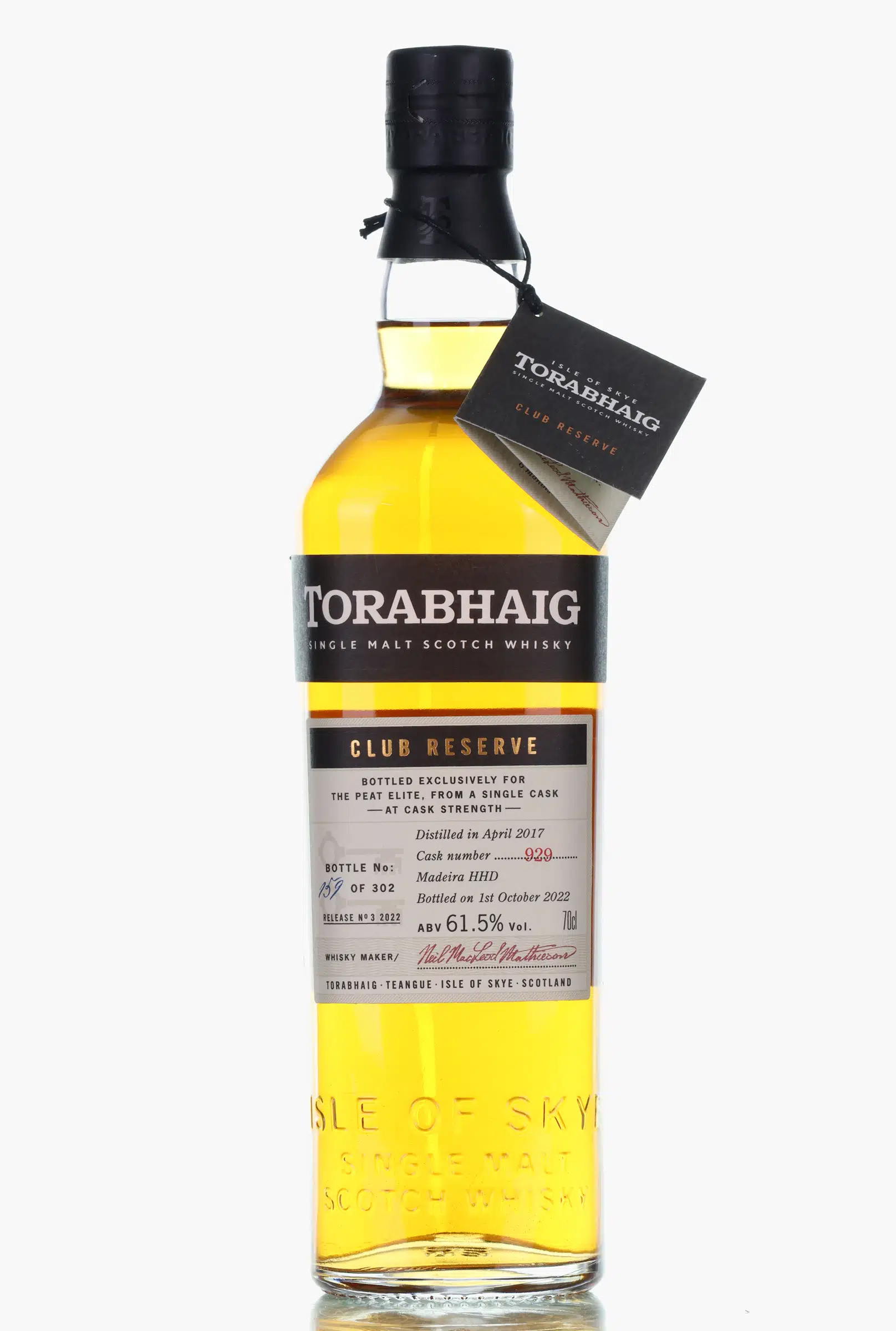 Torabhaig 2017 Single Cask #929 Club Reserve 5 Year Old, Madeira Cask, Cask #929, 2022, 61.5% whisky bottle