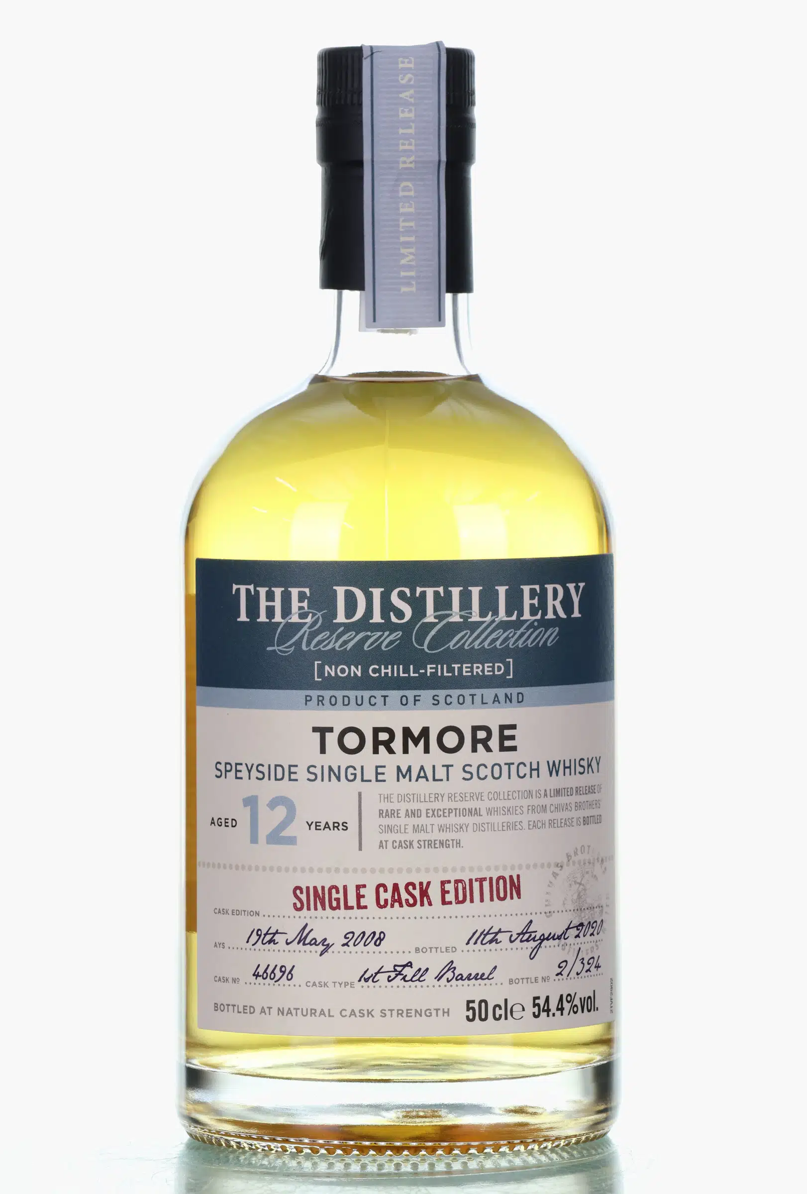 Tormore The Distillery Reserve Collection 12 Year Old, Barrel Cask, Cask #46696, 2020, 54.4% whisky bottle