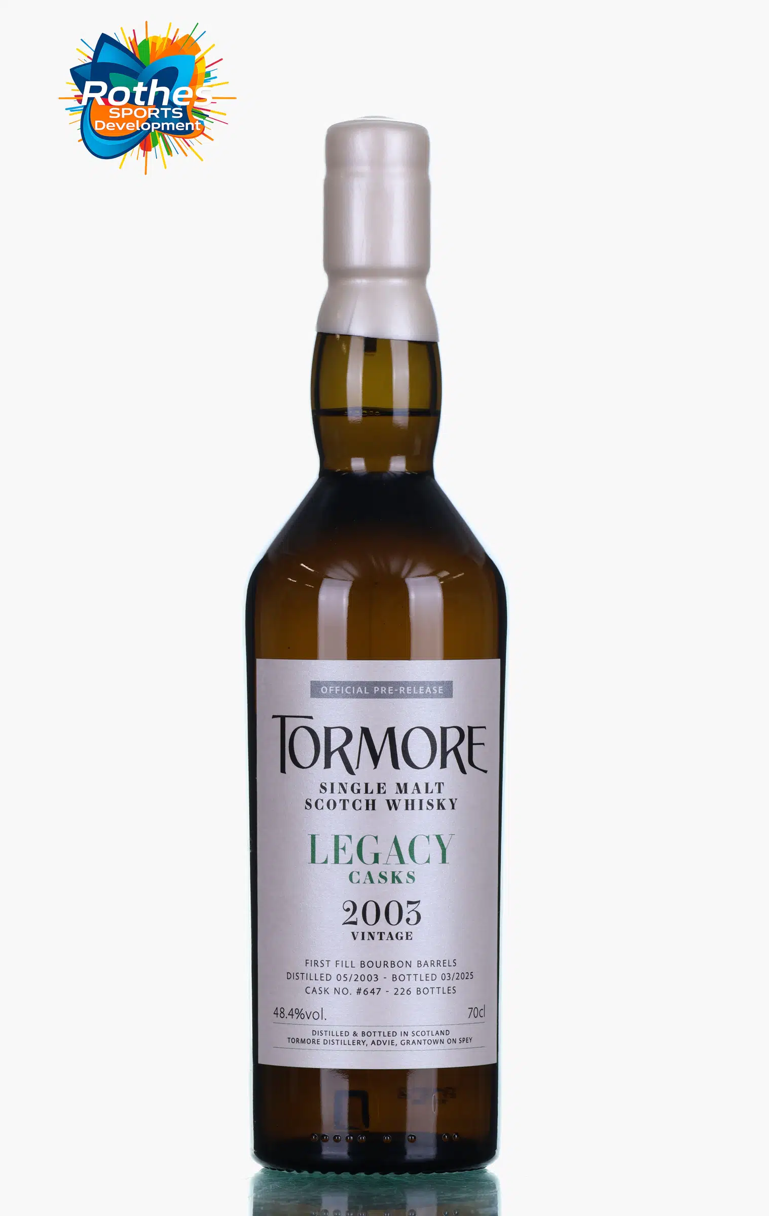 Tormore Legacy Cask 22 Year Old, Bourbon Cask, Cask #647, 2025, 48.4% whisky bottle