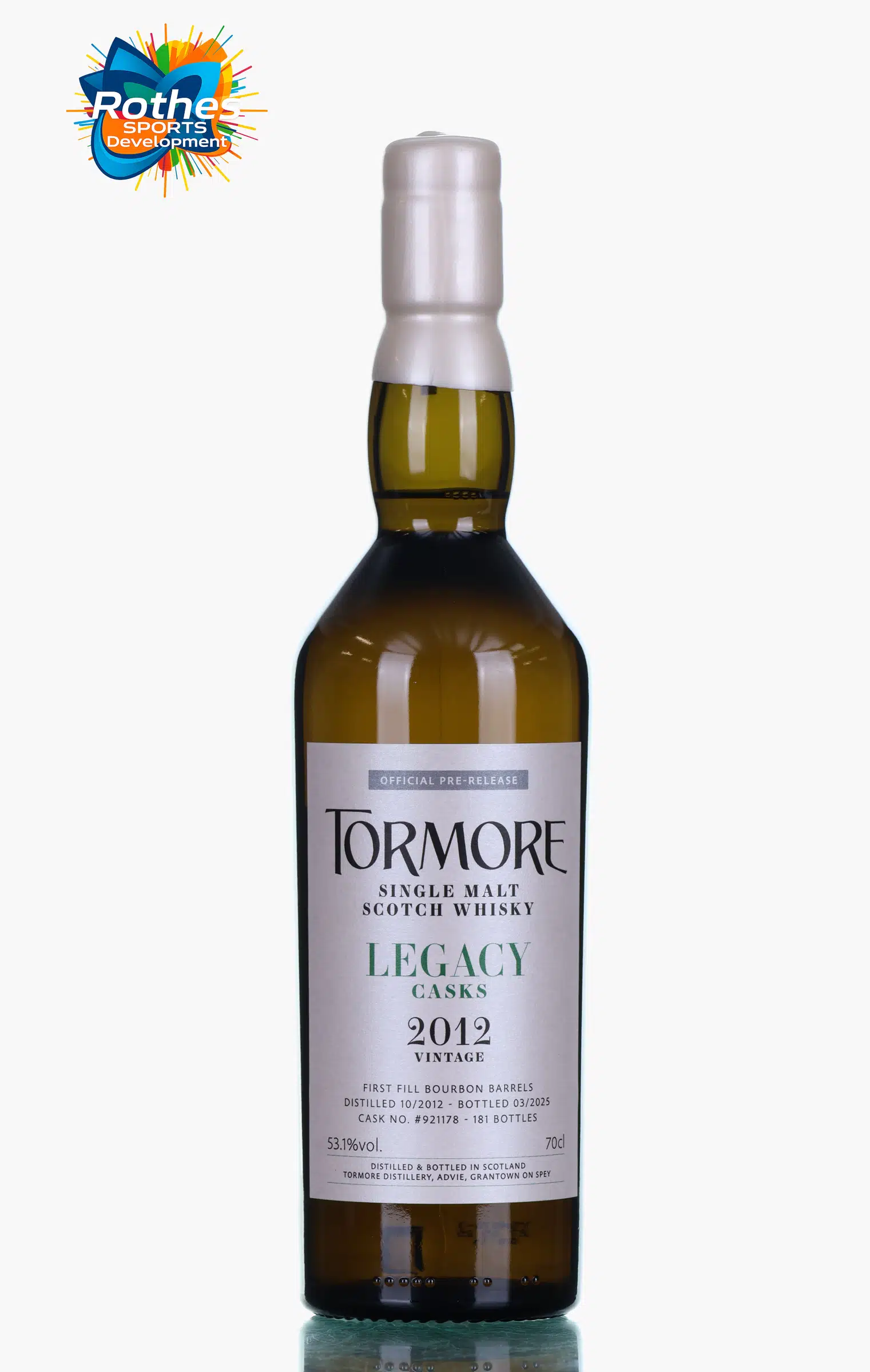 Tormore Legacy Cask 12 Year Old, Bourbon Cask, Cask #921178, 2025, 53.1% whisky bottle