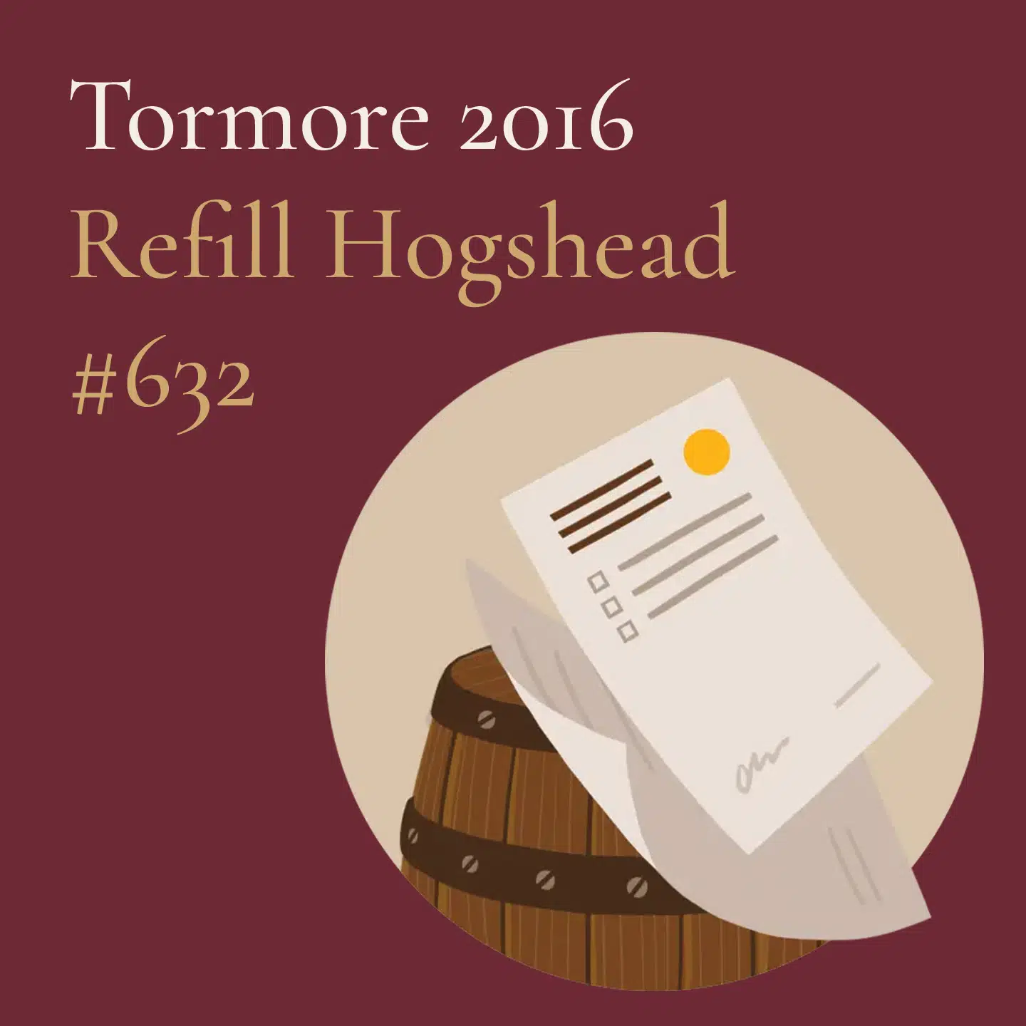 Tormore, Refill Hogshead Cask, Cask #632, 2016, Elite Wine & Whisky Ltd, 65.4% whisky bottle