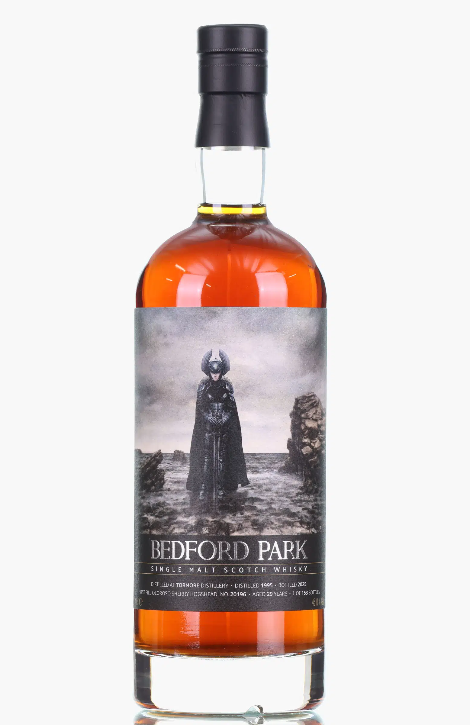 Tormore 29 Year Old, Oloroso Sherry Hogshead Cask, Cask #20196, 1995, Bedford Park, 43.6% whisky bottle
