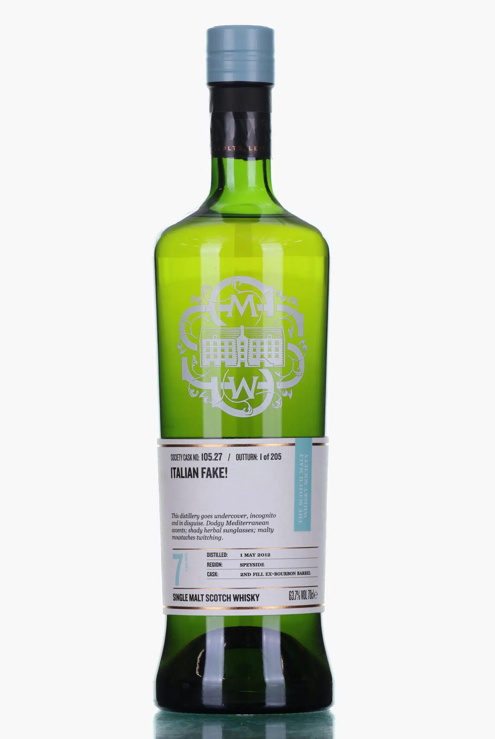 SMWS 105.27 Tormore 2012 7 Year Old, Bourbon Cask, Cask #105.27, 2012, Scotch Malt Whisky Society, 63.7% whisky bottle