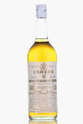 Ushers Old Vatted Glenlivet Whisky Special Reserve 1970s