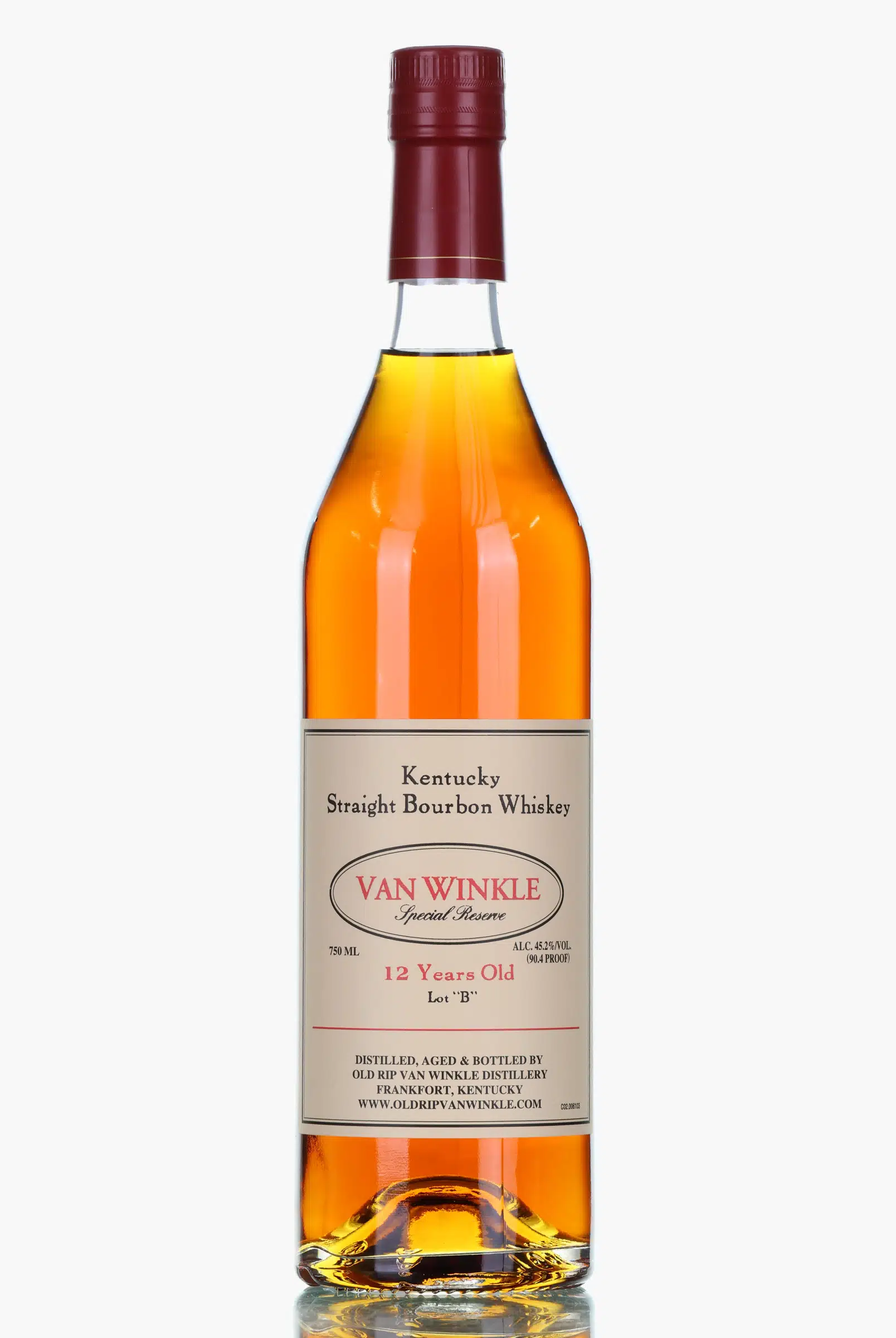 Old Rip Van Winkle Special Reserve Lot "B" 12 Year Old, New Charred American Oak Cask, 2025, 45.2% whisky bottle