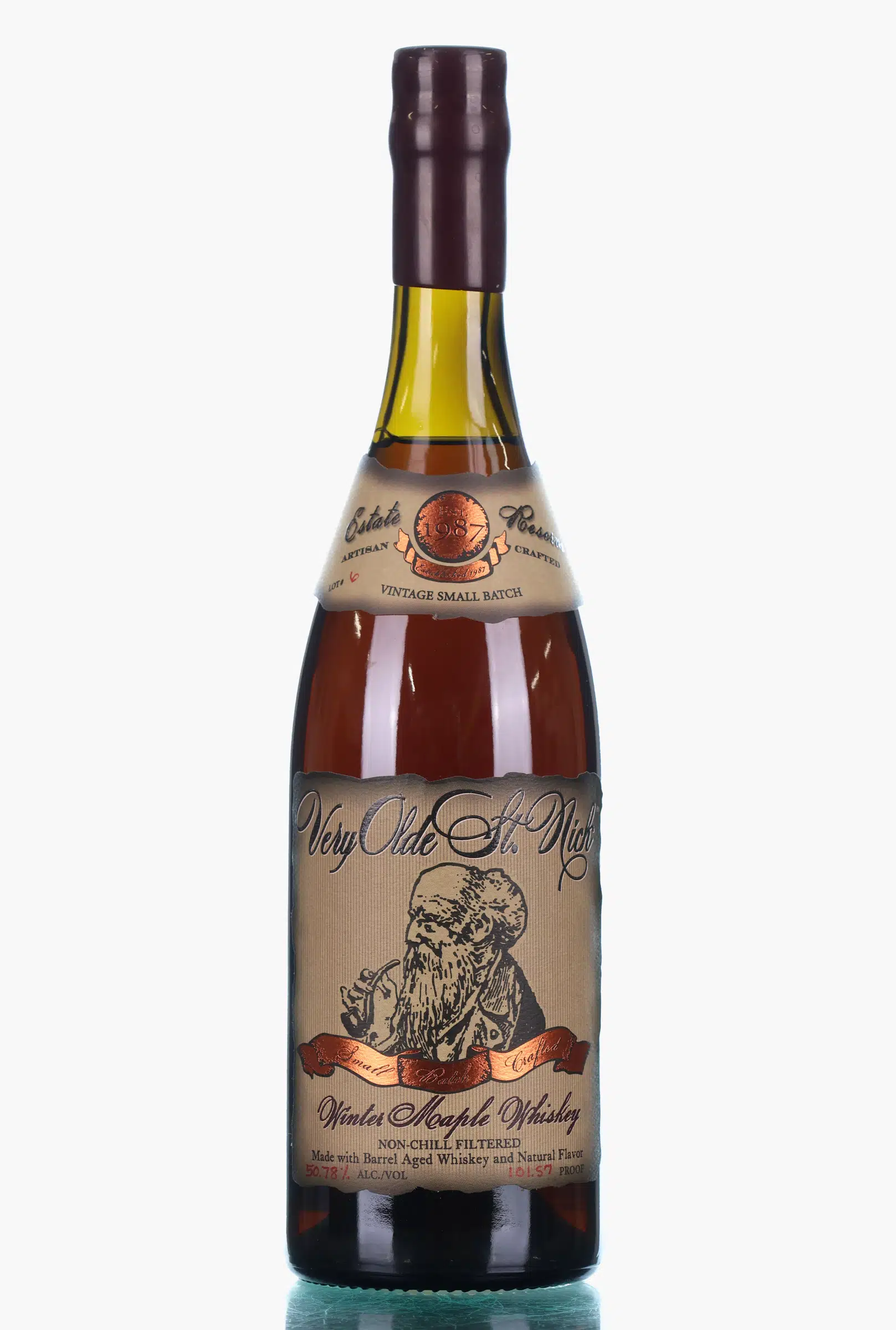 Very Olde St. Nick Winter Maple Whiskey Estate Reserve, Maple Syrup & French Oak Cask, Lot No. 6, 2023, 50.8%
