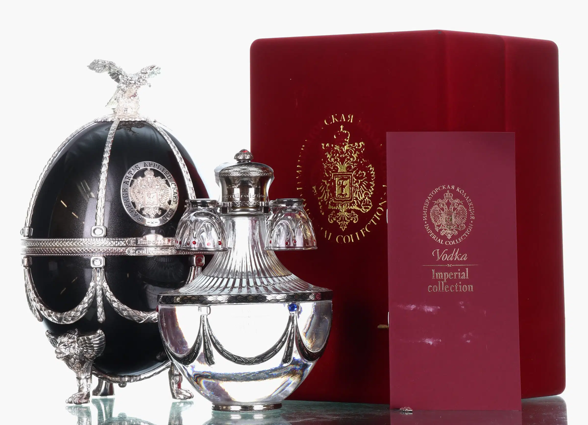 Imperial Collection Black Fabergé Vodka, 40% whisky bottle