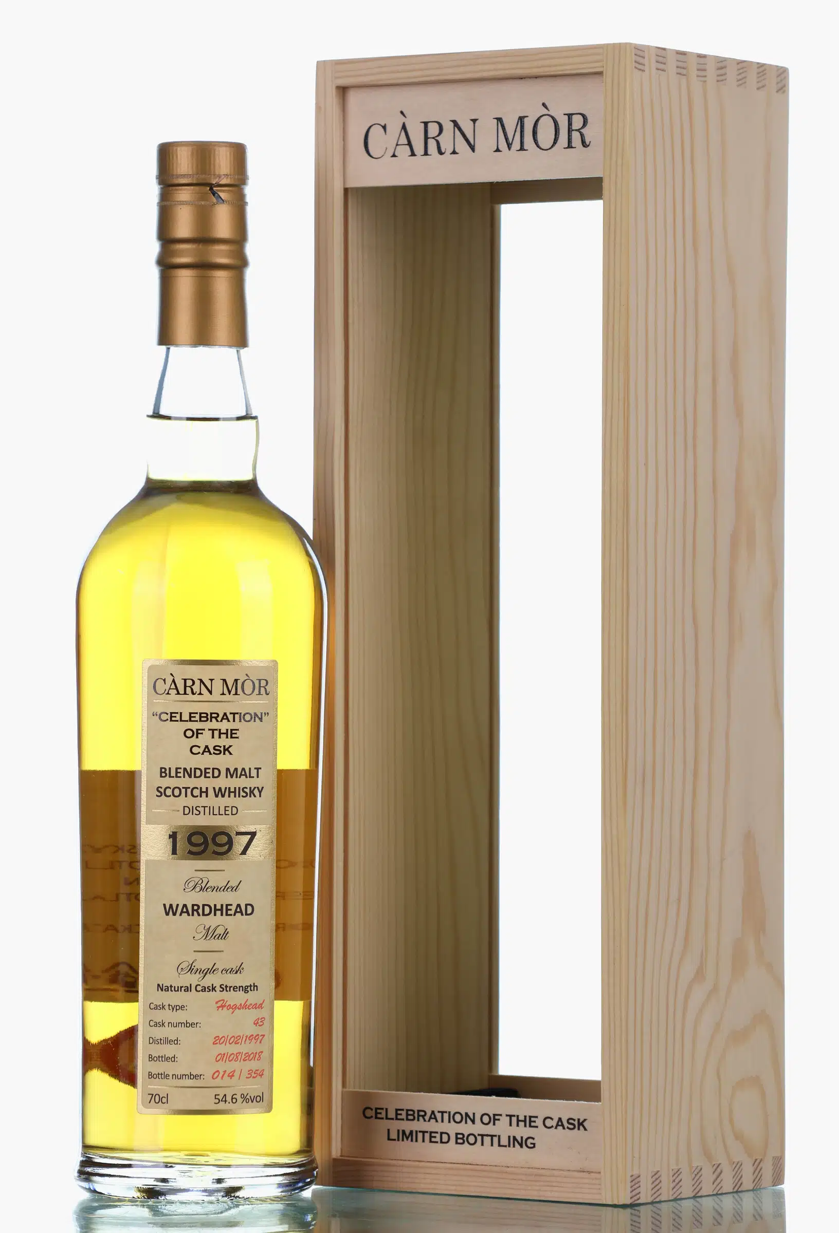 Glenfiddich Wardhead Celebration Of The Cask 21 Year Old, Bourbon Hogshead Cask, Cask #12, 1997, Morrison & Mackay, 54.6% whisky bottle