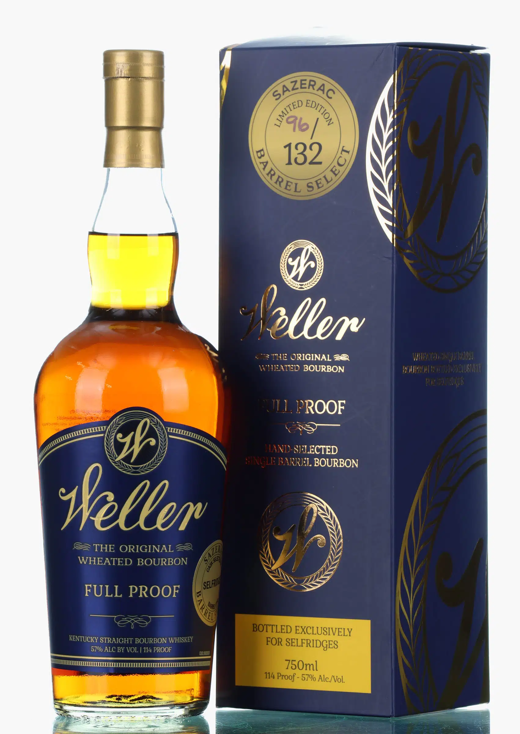 Buffalo Trace W.L. Weller Full Proof Selfridges Sazerac Barrel Select, New Charred Oak Cask, Cask #750, 2024, 57% whisky bottle